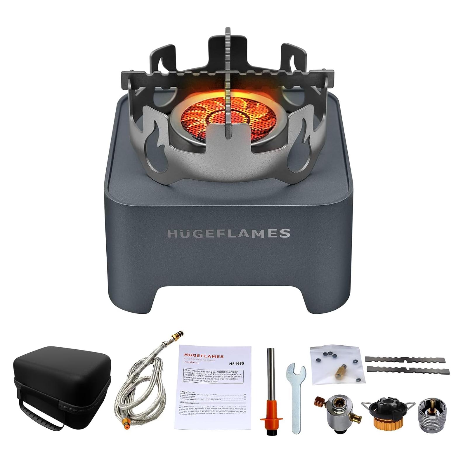 Estufa de Camping Portátil N60 de Propano 1500W con Funda