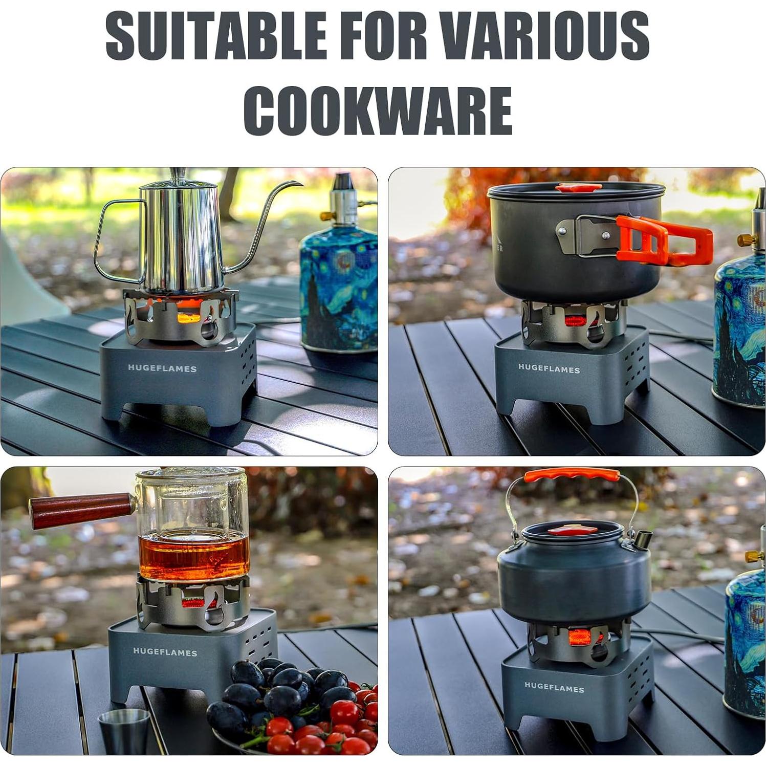 Estufa de Camping Portátil N60 de Propano 1500W con Funda