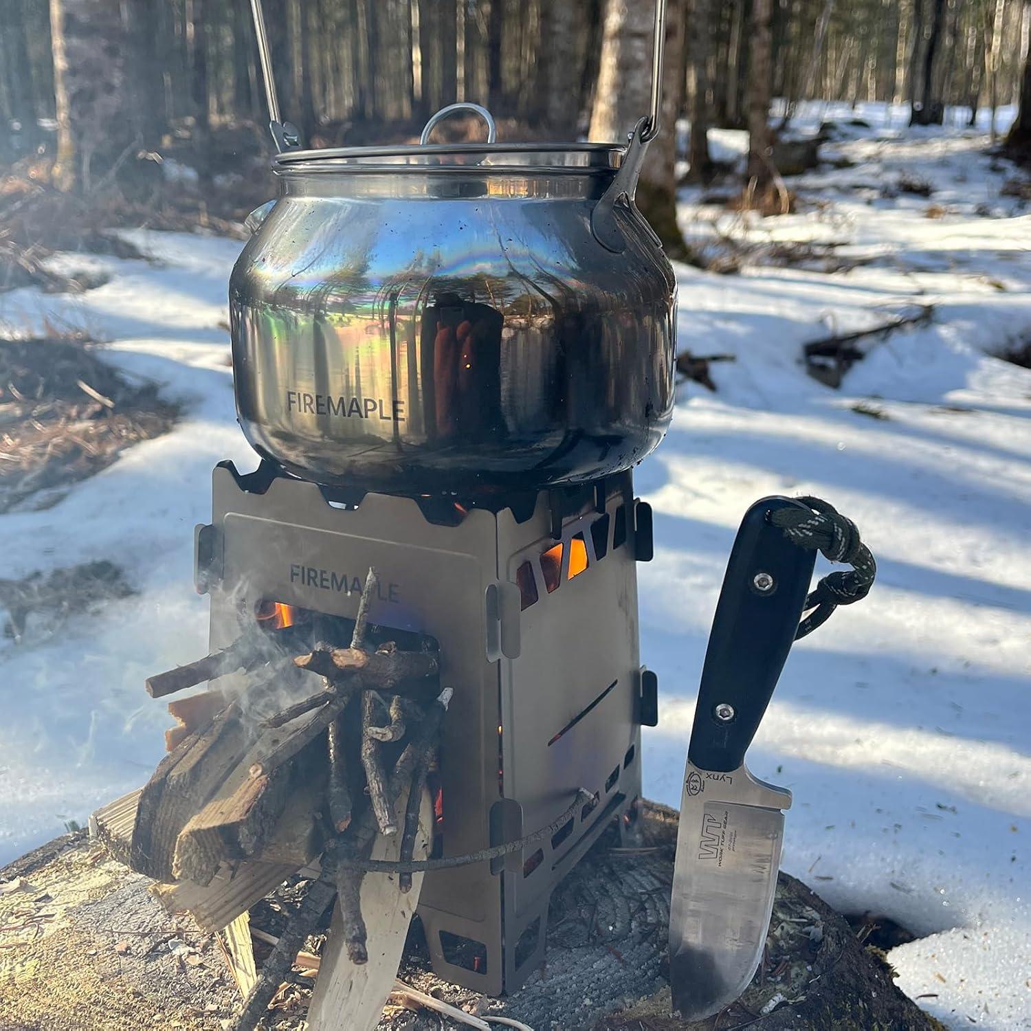 Estufa de Madera Fortress Titanio Fire-Maple 219g Compacta