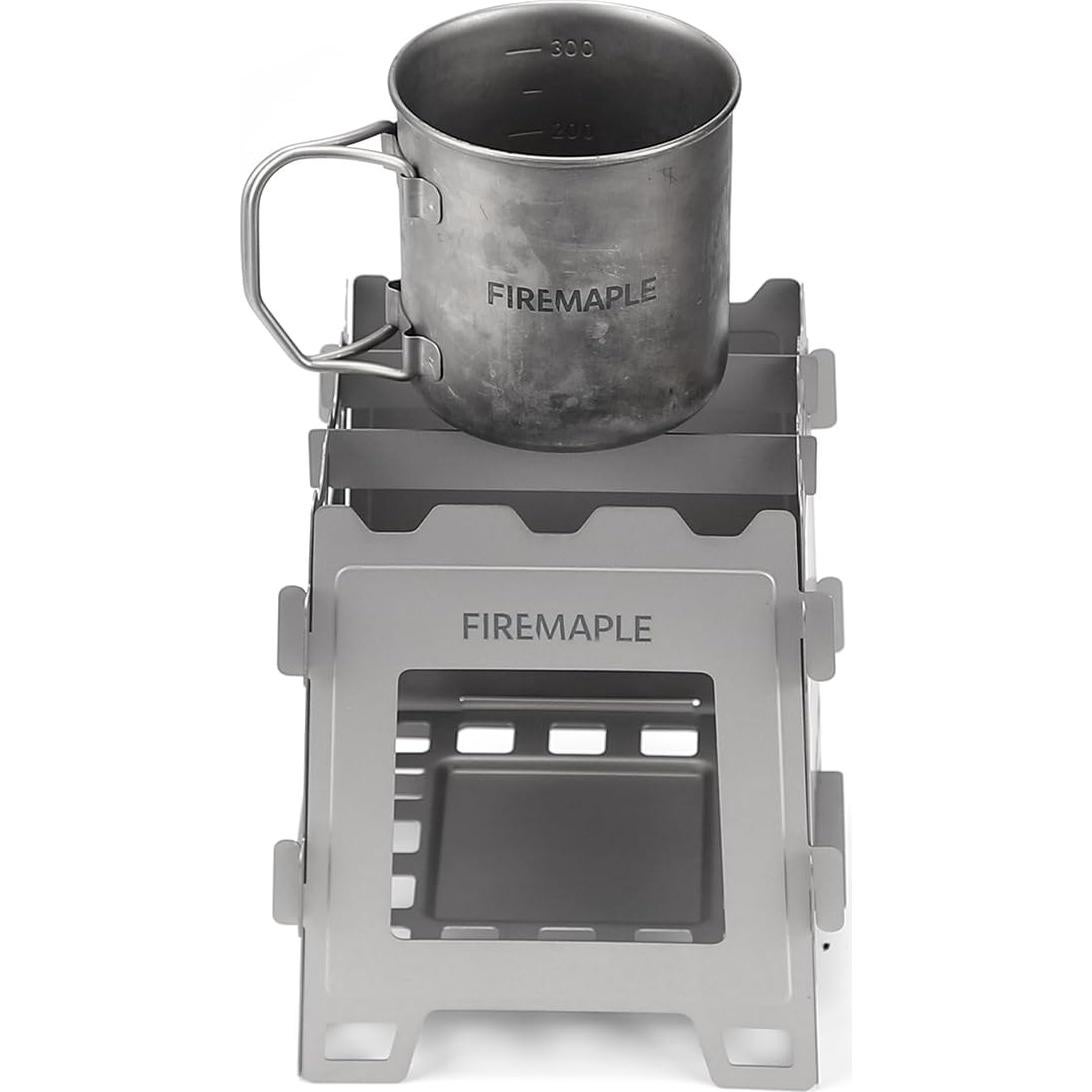 Estufa de Madera Fortress Titanio Fire-Maple 219g Compacta
