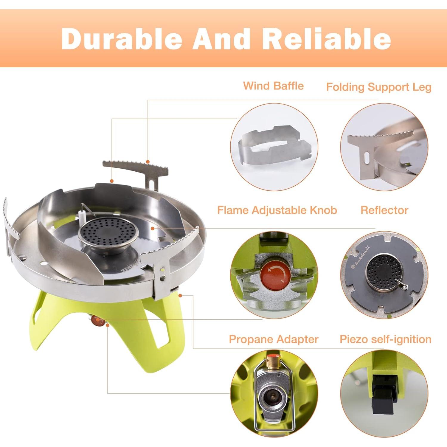 Estufa de Camping Portátil Hotdevil HD-MN-5010A 1300W