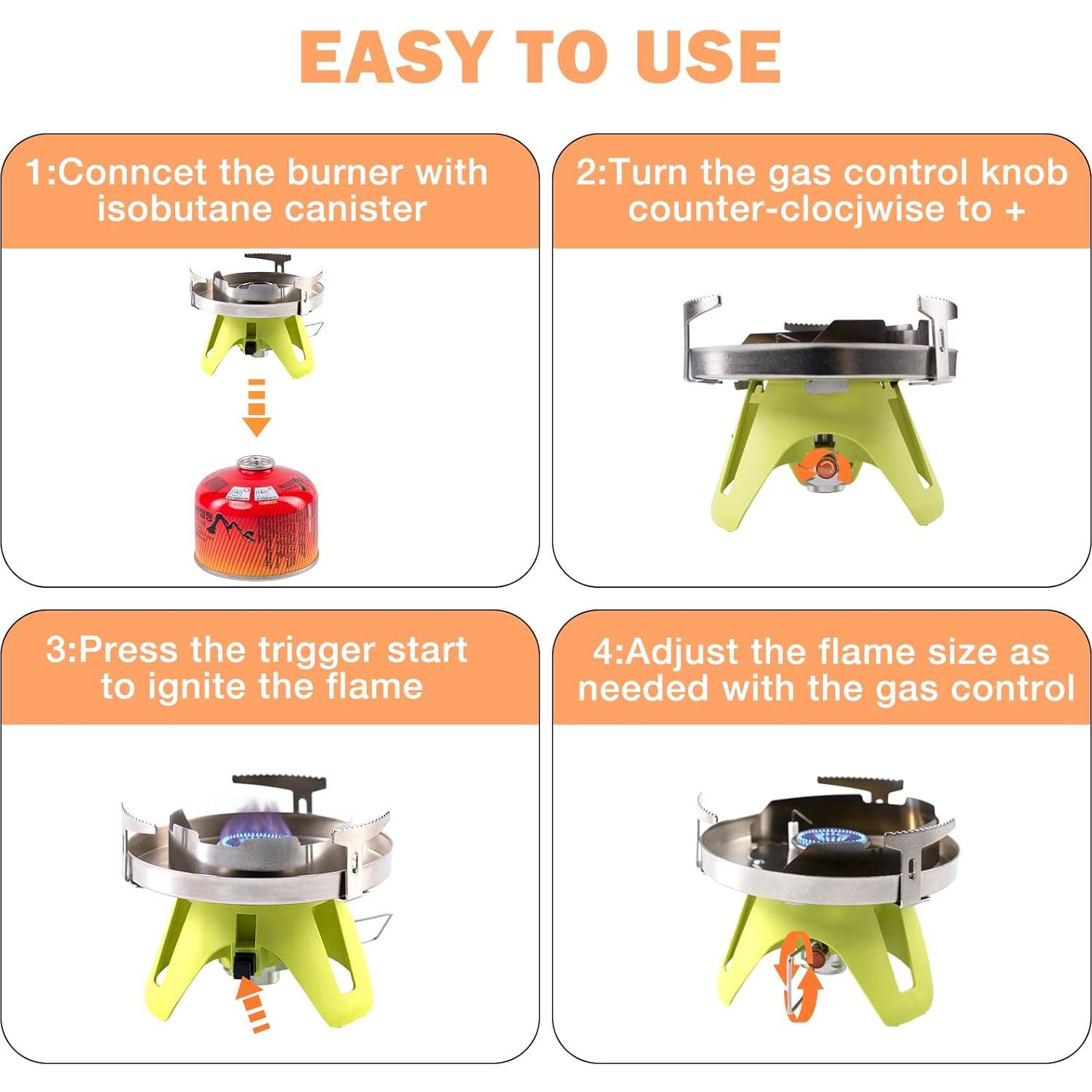 Estufa de Camping Portátil Hotdevil HD-MN-5010A 1300W