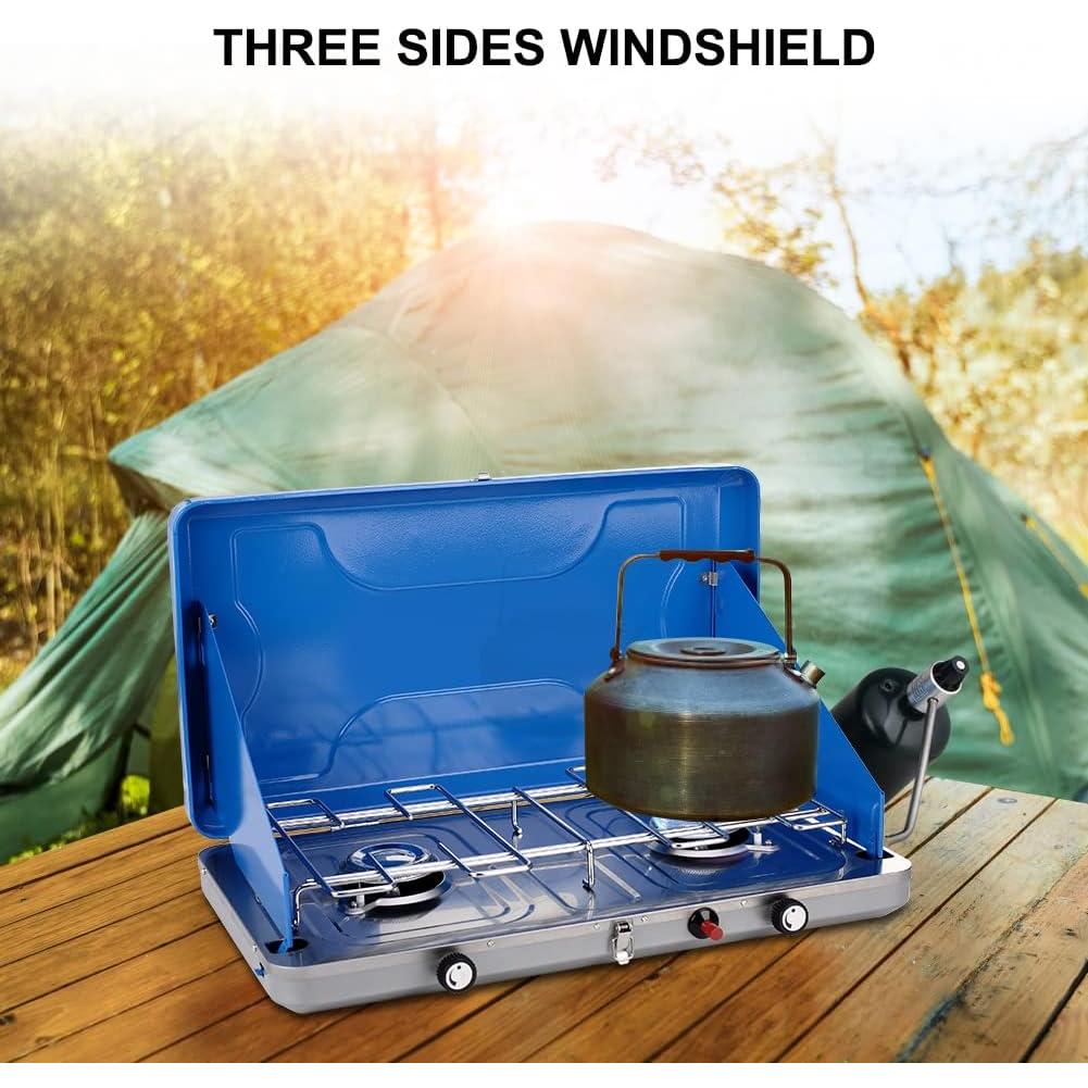 Estufa de Camping a Propano Camplux JK-6320 20,000 BTU 2 Quemadores