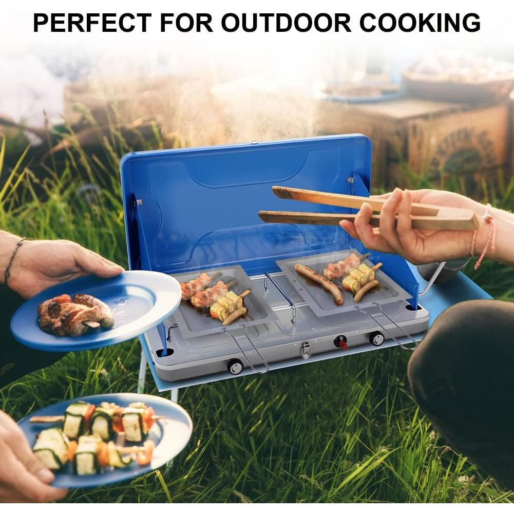 Estufa de Camping a Propano Camplux JK-6320 20,000 BTU 2 Quemadores