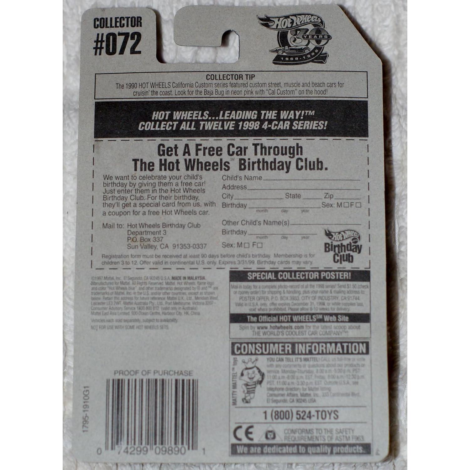 Autobús Escolar Policial Negro Hot Wheels 1:64 Mattel 1998