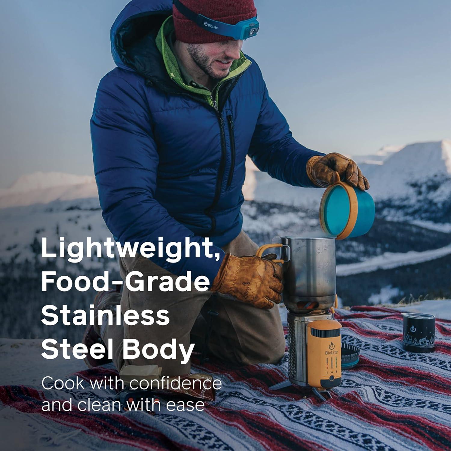 CampStove KettlePot & Coffee Set, Stainless Steel Cookware Accessory for Camping & Outdoors