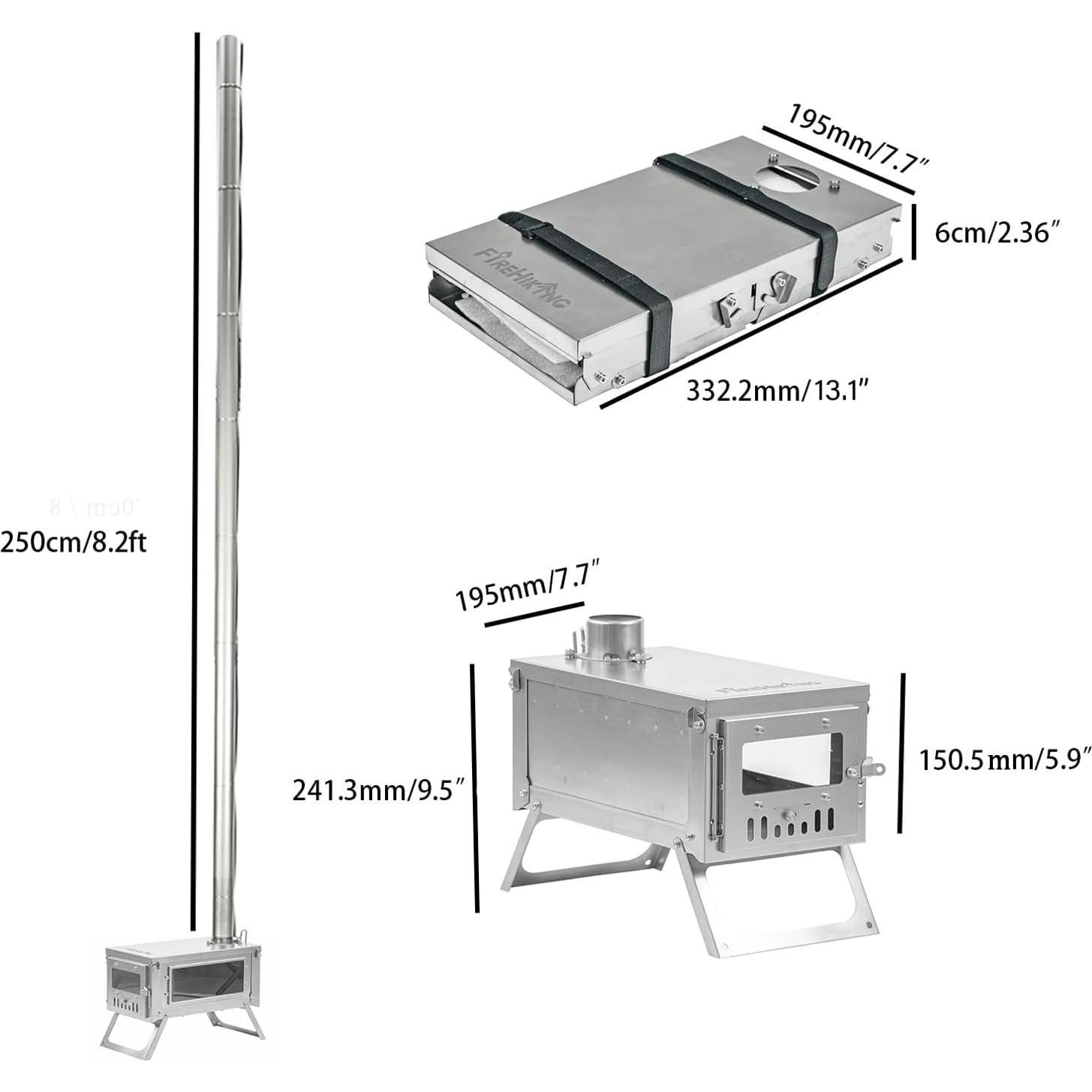 Estufa de Titanio Plegable FUEGOACAMPAR Mini 1.55kg