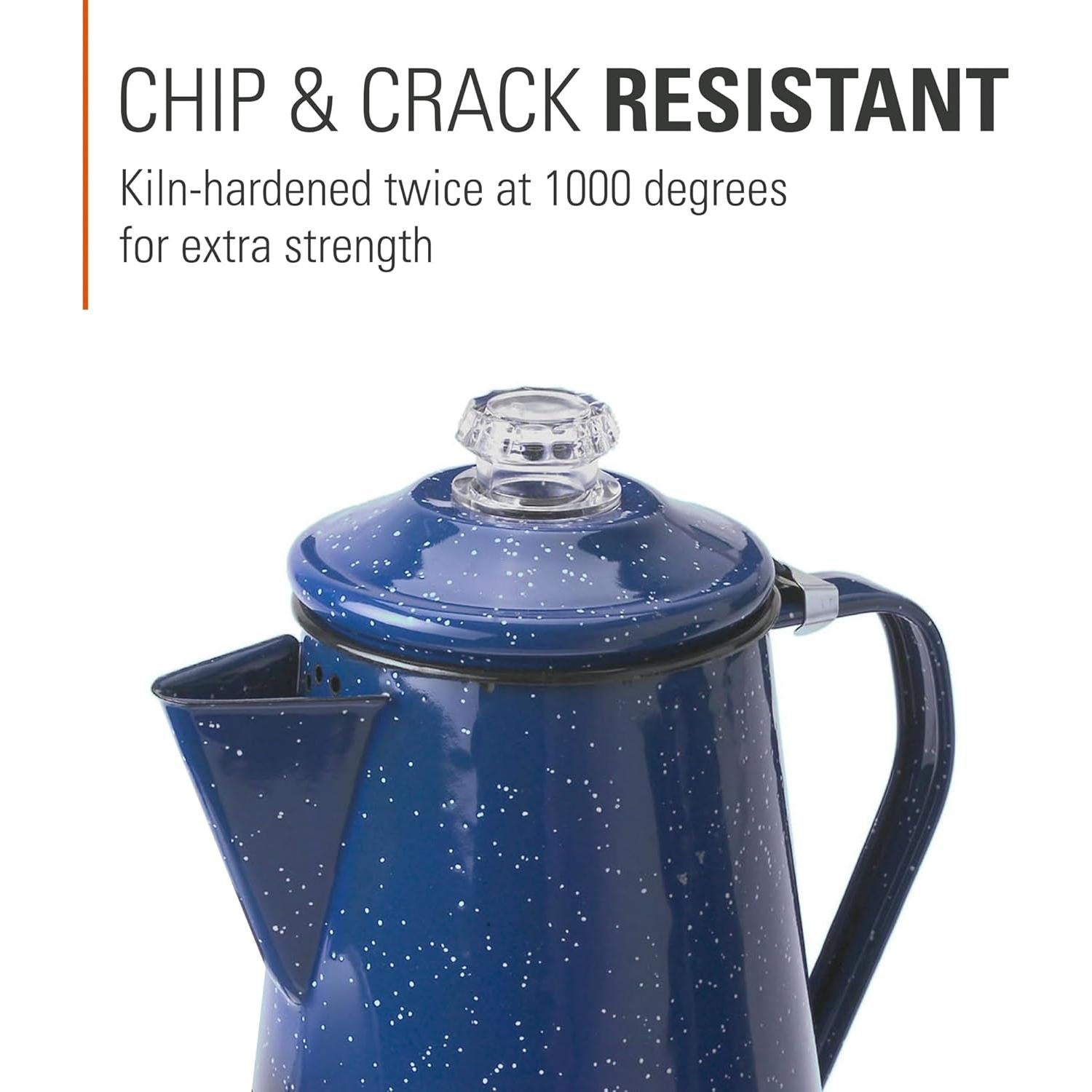 Percolador de Café GSI Outdoors 8 Tazas Esmalte Azul