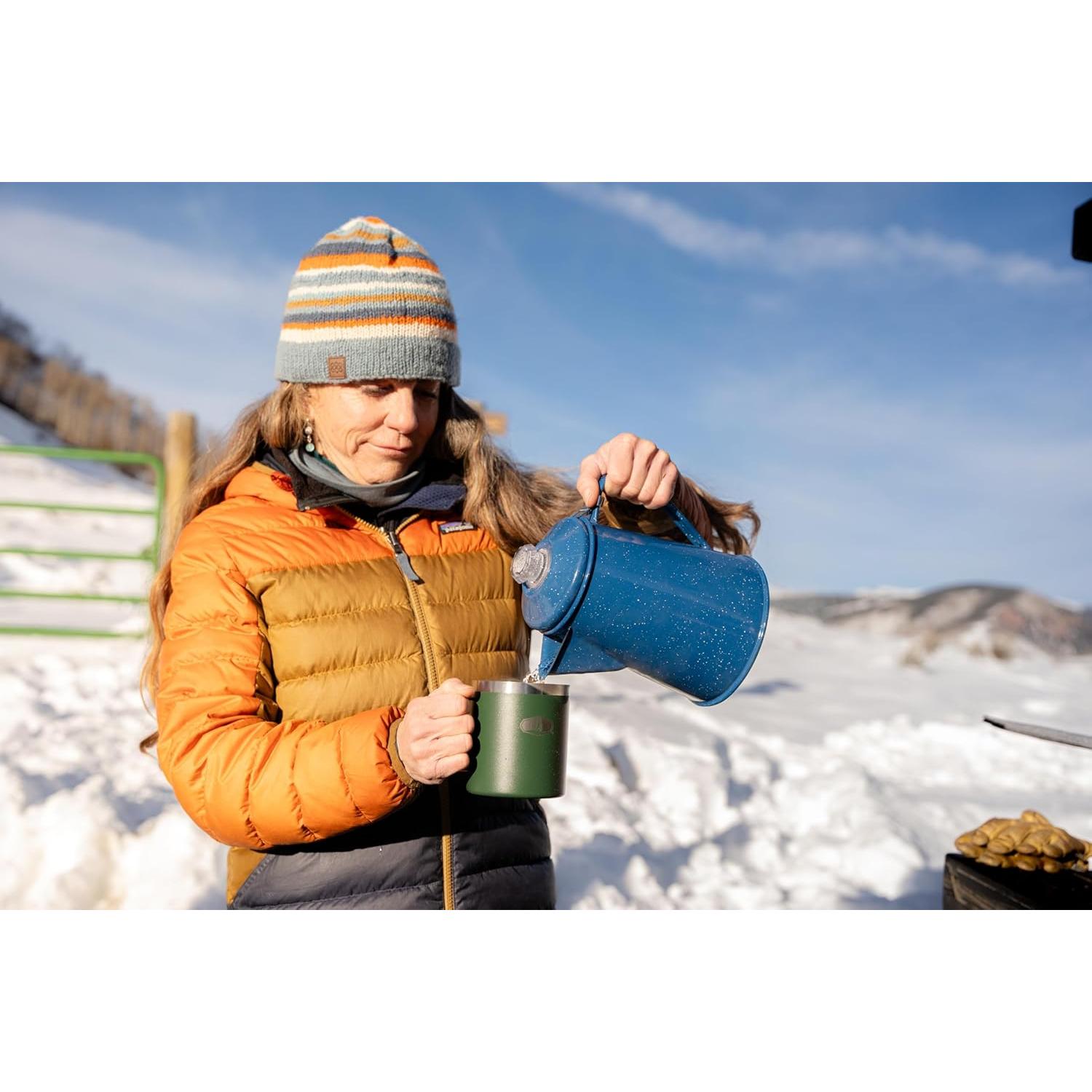 Percolador de Café GSI Outdoors 8 Tazas Esmalte Azul