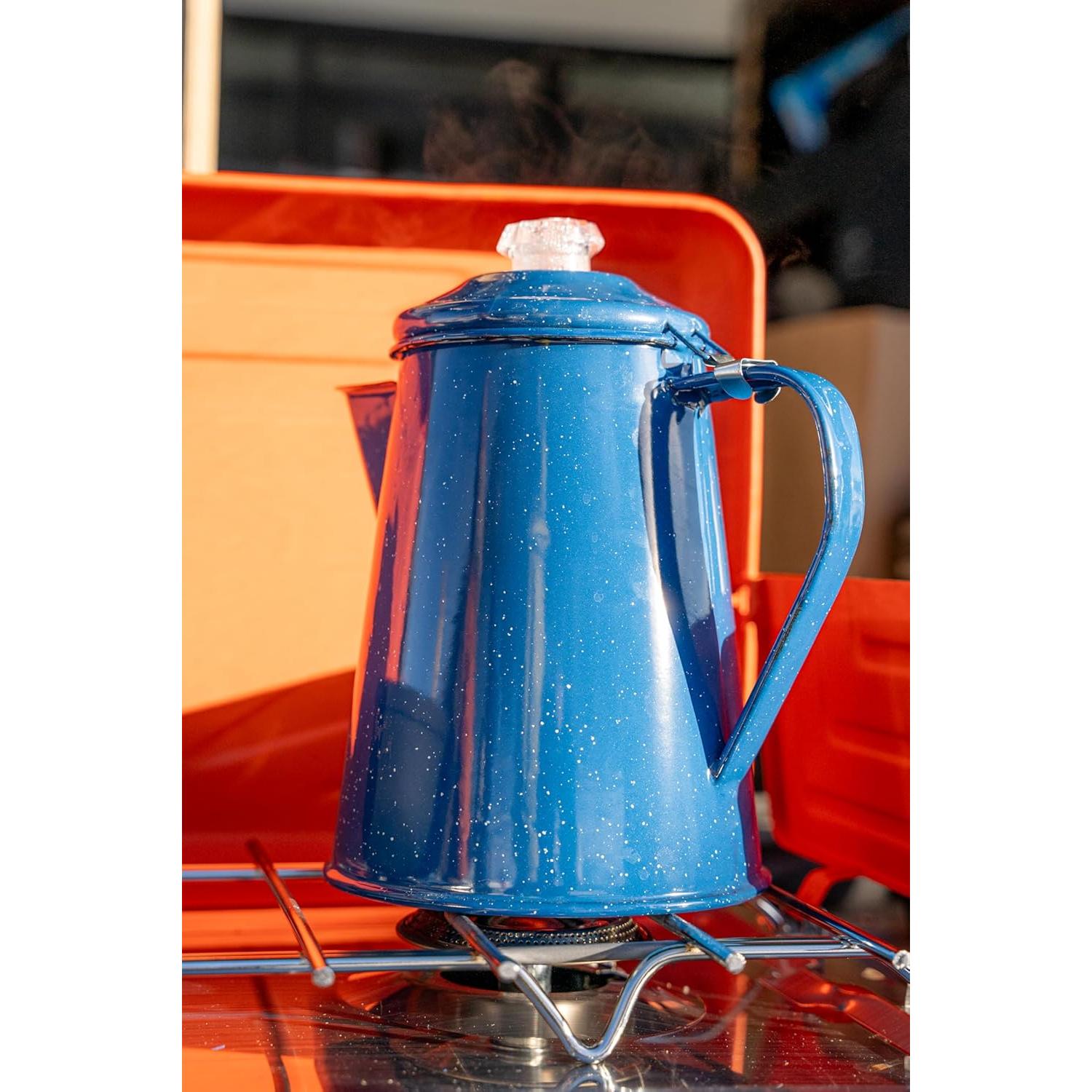 Percolador de Café GSI Outdoors 8 Tazas Esmalte Azul