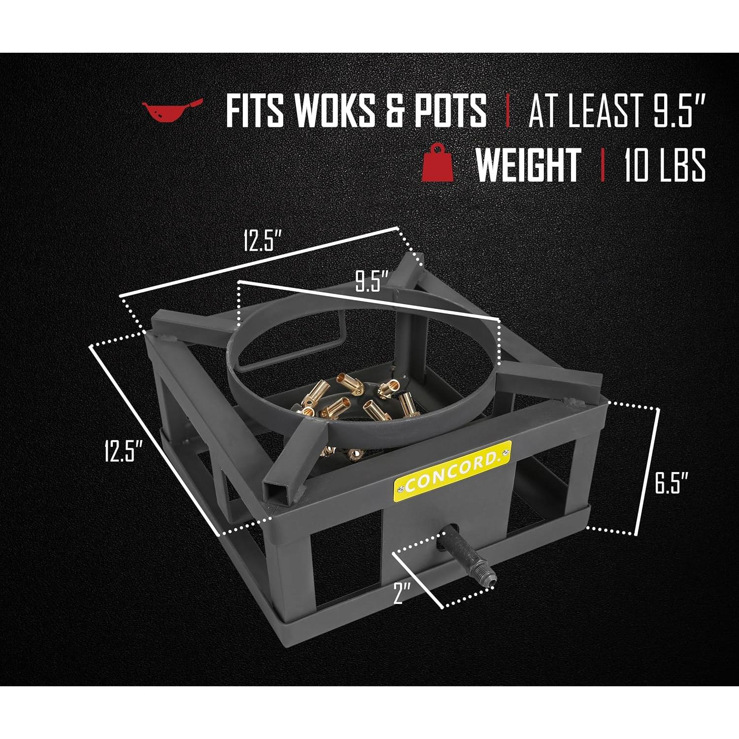 Quemador de Propano Concord EL BLOQUE WOK 31.75 cm 45000 BTU