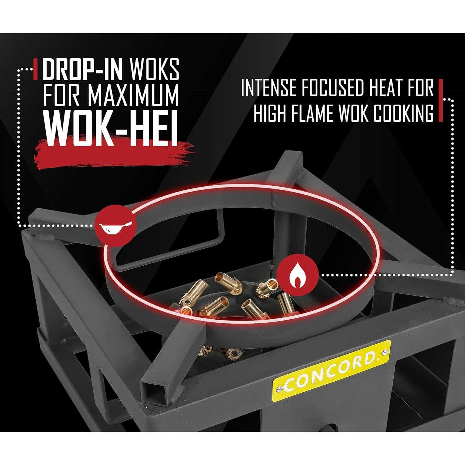 Quemador de Propano Concord EL BLOQUE WOK 31.75 cm 45000 BTU