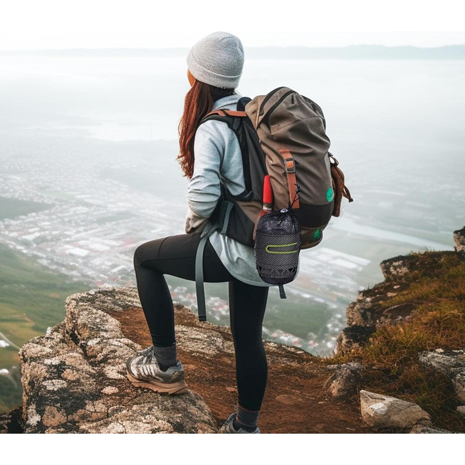 1.2L Backpacking Camping Stove Cooking System with Piezo Ignition, Outdoor Portable Burner with Pot & Brackets Camp Stove Camping Stove Kit Propane, Ideal for Hiking Fishing Hunting Emergency