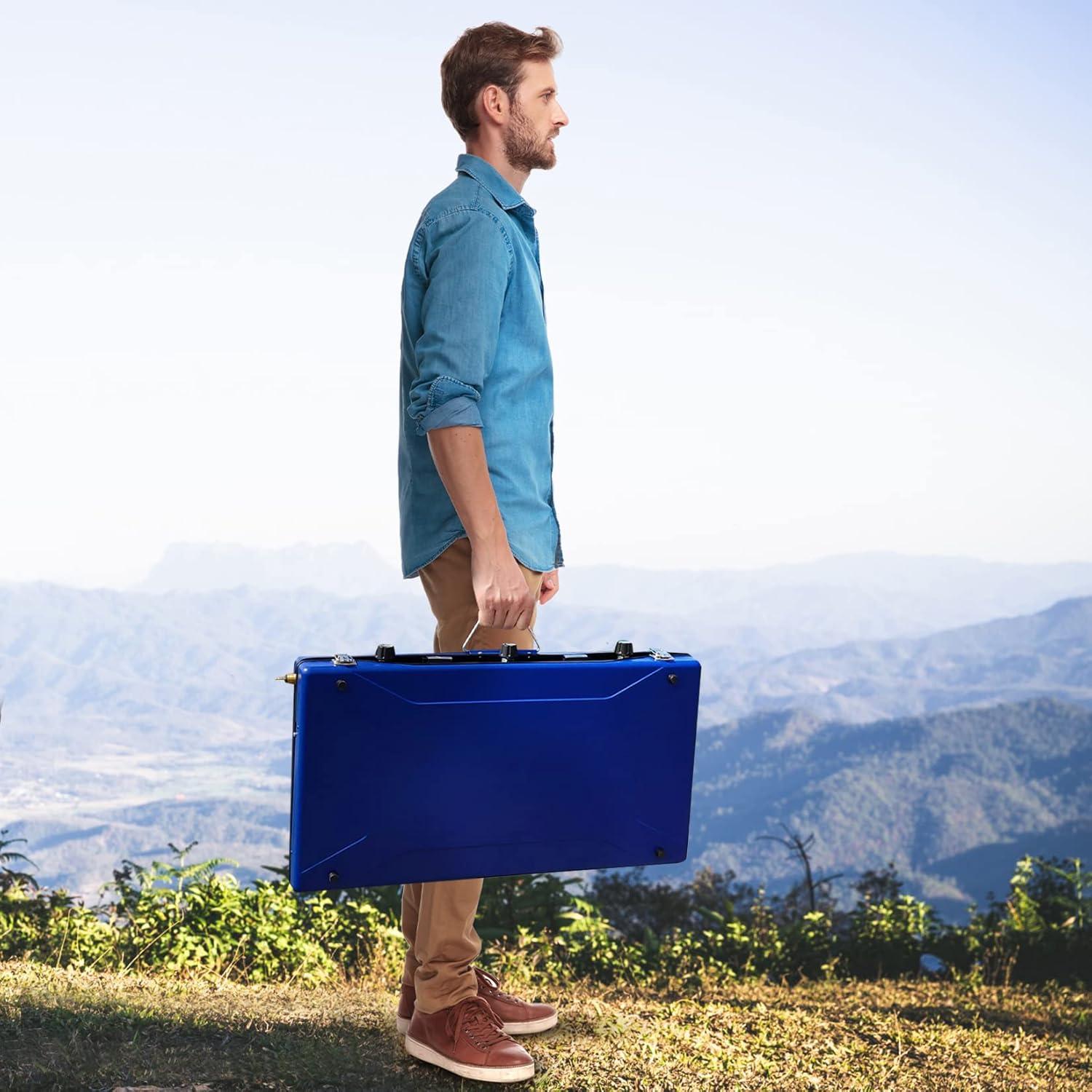 Estufa de Gas Propano Portátil Cybring 3 Quemadores Acero Inoxidable