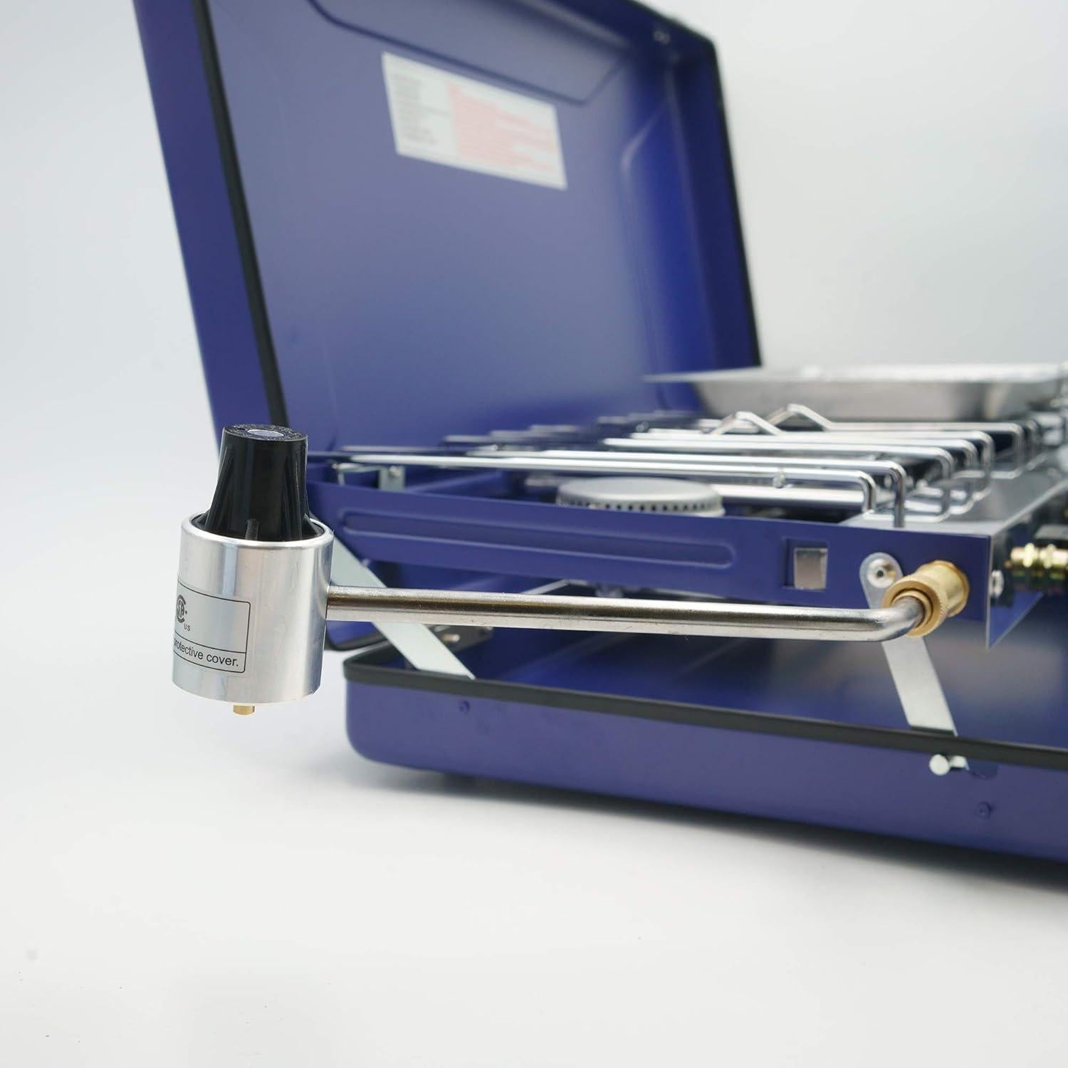 Estufa de Gas Propano Portátil Cybring 3 Quemadores Acero Inoxidable