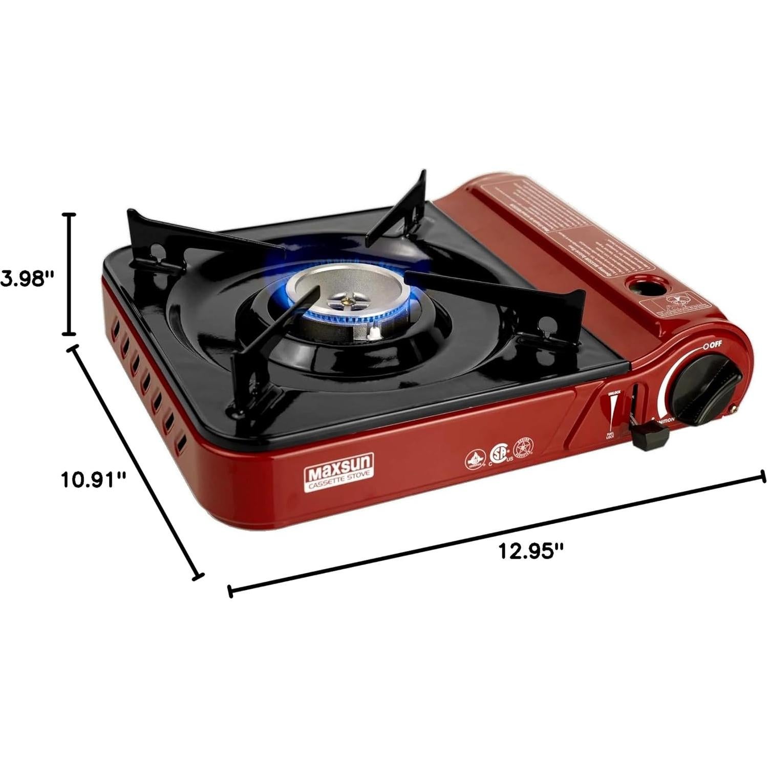 Estufa de Gas Portátil Maxsun MS3800 9560 BTU para Camping