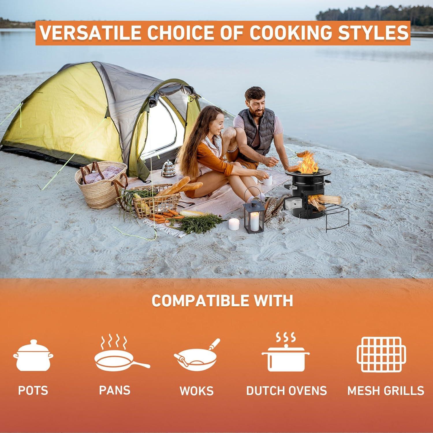 Estufa de Cohete de Leña Skyflame 9.03 kg para Camping