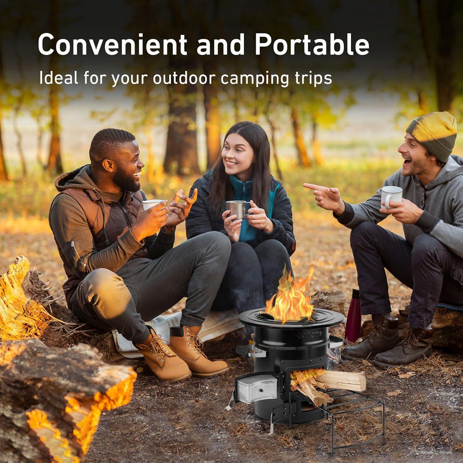 Estufa de Cohete de Leña Skyflame 9.03 kg para Camping