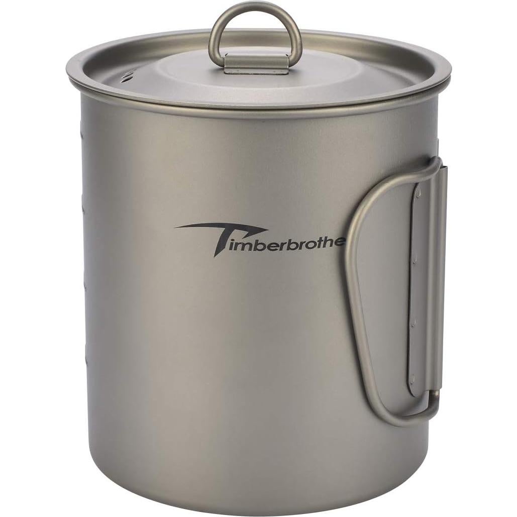 Taza de Camping de Titanio Timberbrother 750ml Plegable