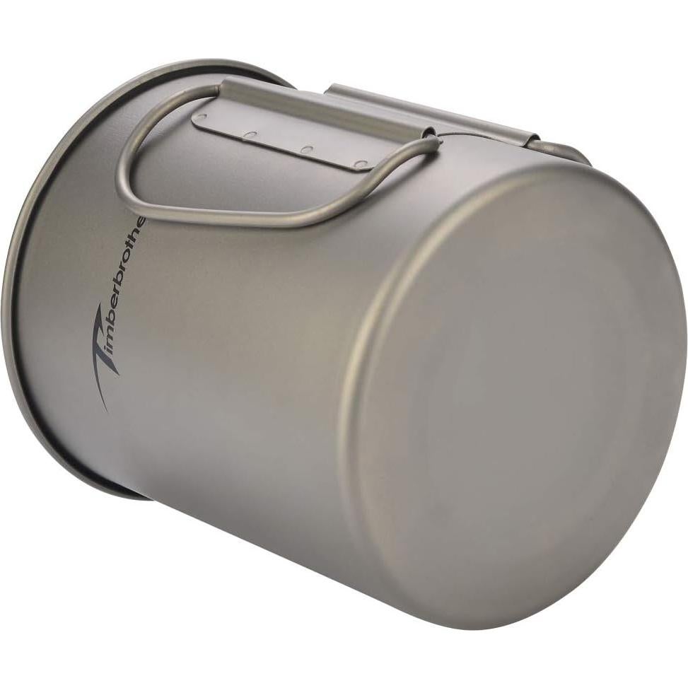 Taza de Camping de Titanio Timberbrother 750ml Plegable