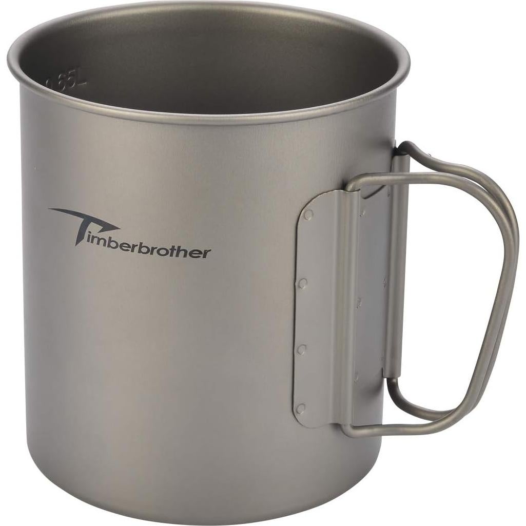 Taza de Camping de Titanio Timberbrother 750ml Plegable