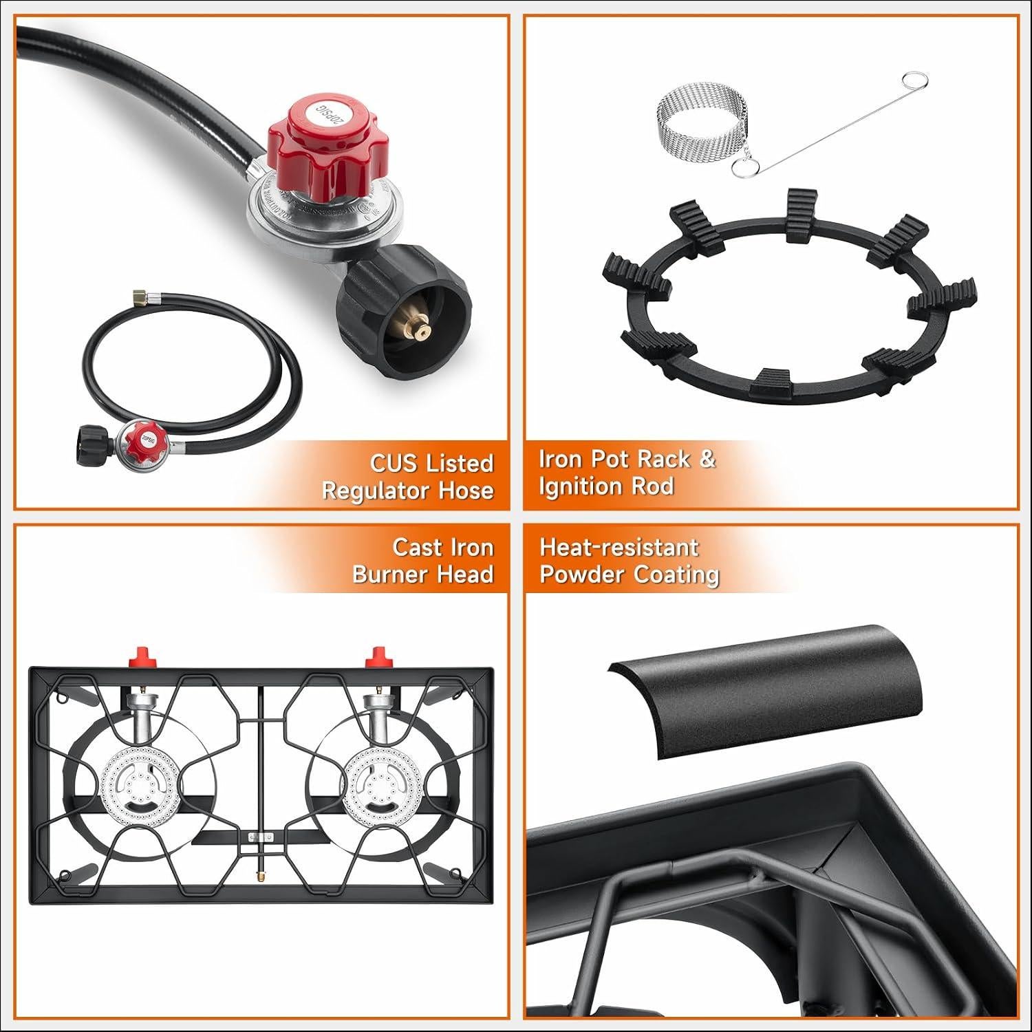 Estufa de Camping de Propano SKOK 1 Quemador 75000 BTU