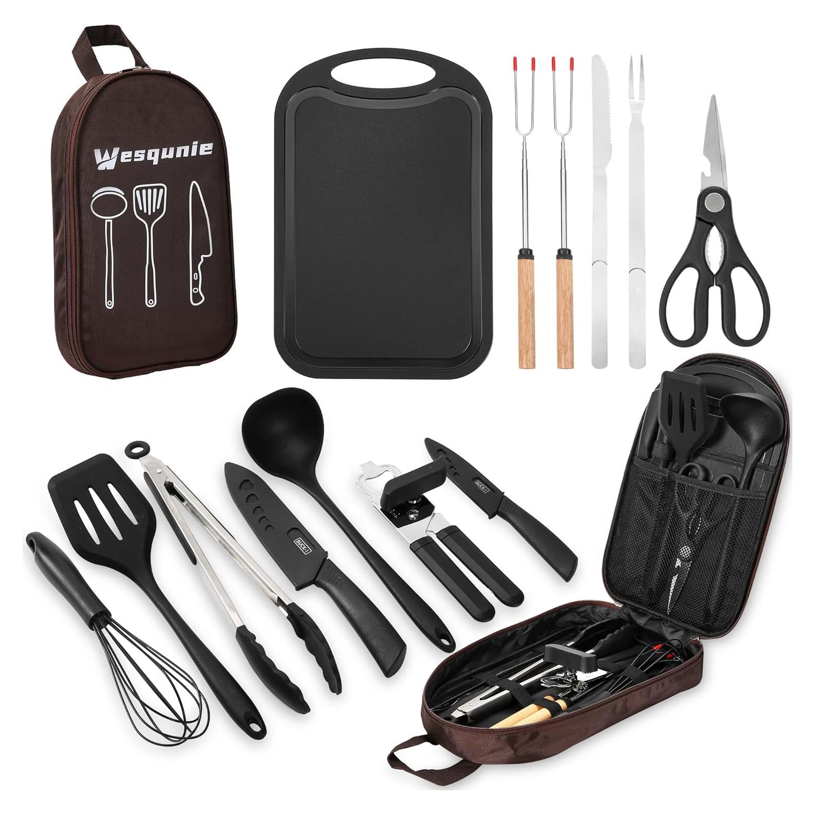 Juego de utensilios de cocina para camping Wesqunie 14 piezas