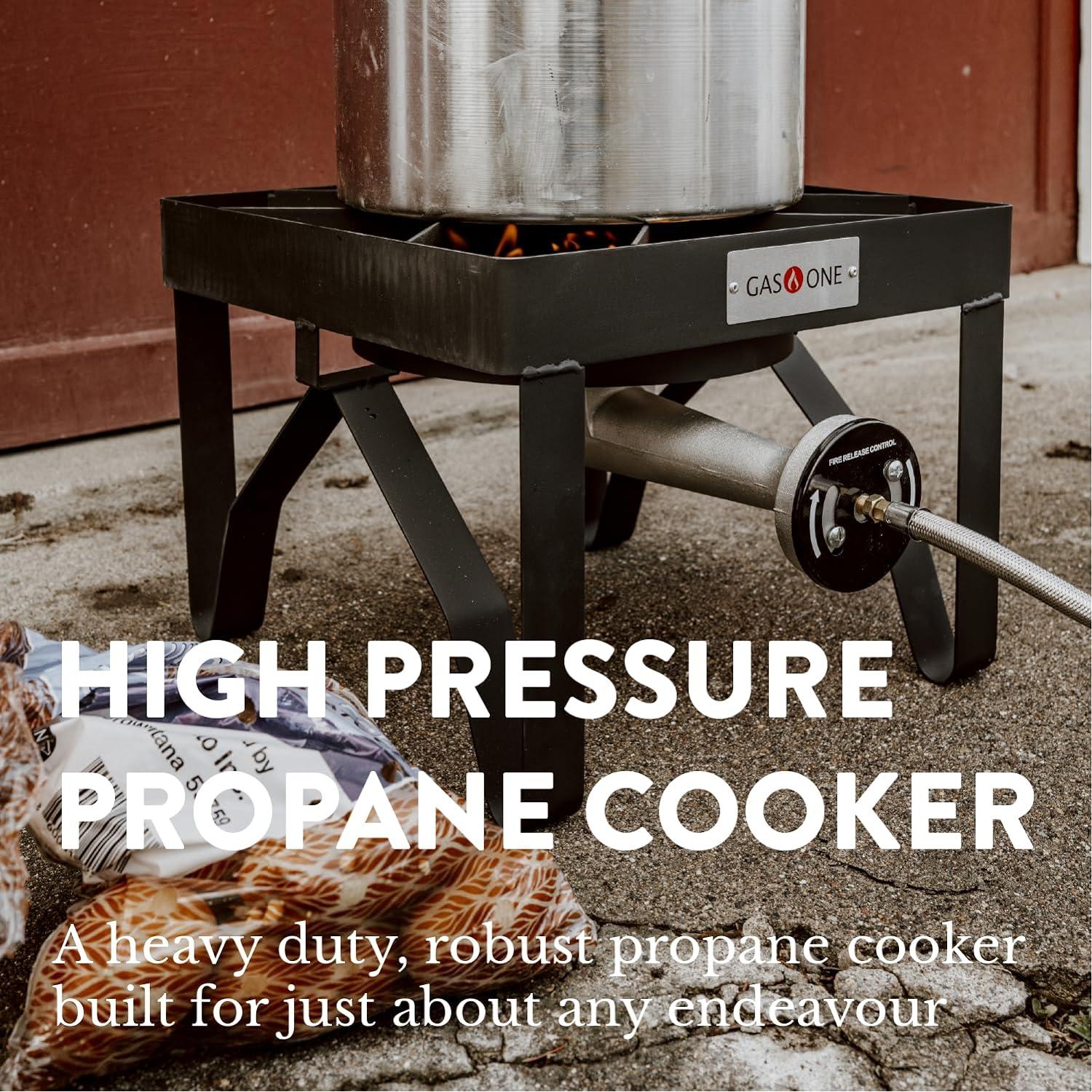 Quemador de Propano Gas One B-5450 200K BTU con Regulador y Manguera