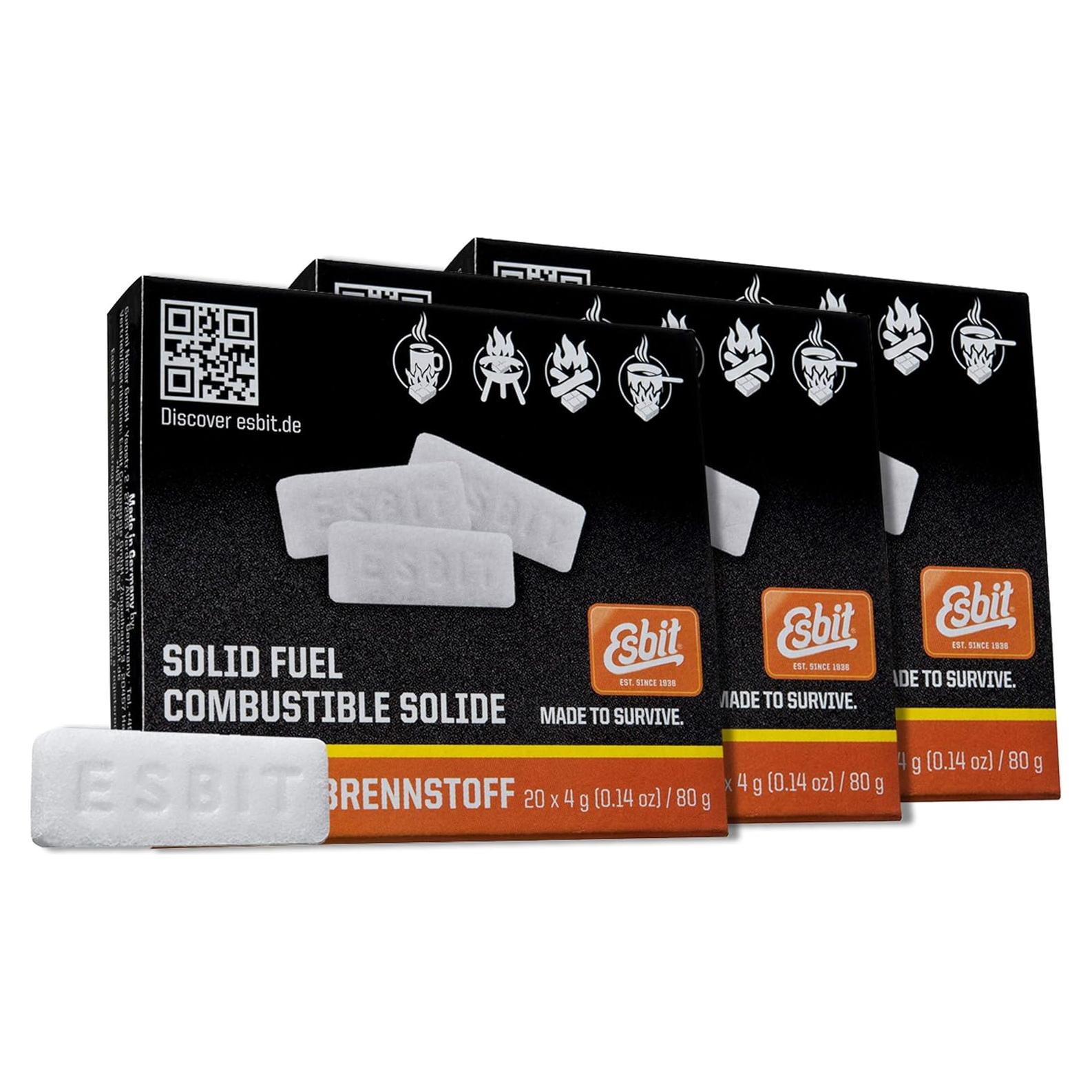 Tabletas de Combustible Sólido Esbit 4g - Paquete de 60 Piezas