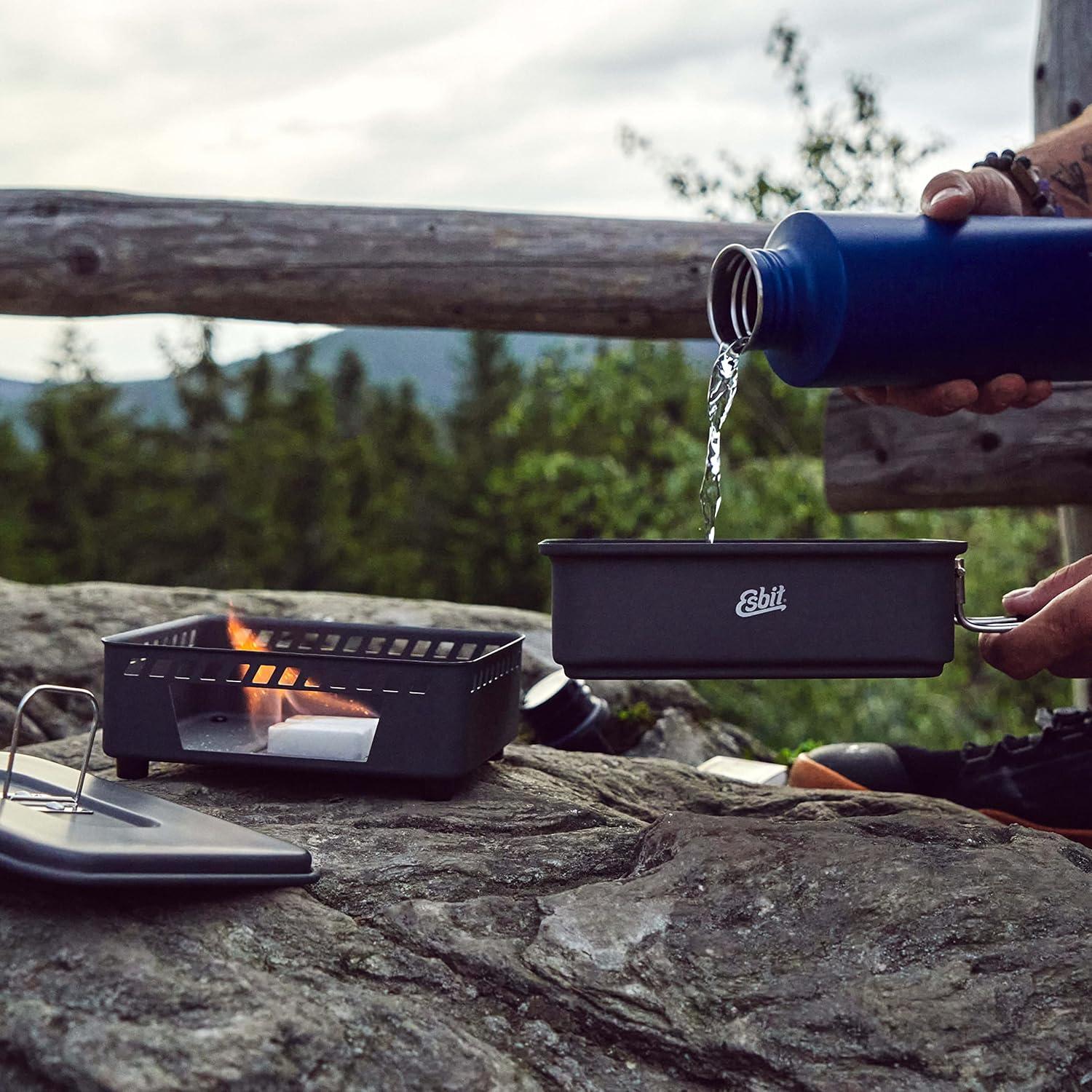 Estufa de Camping Esbit 1100ml con Olla y Tapa Anodizada