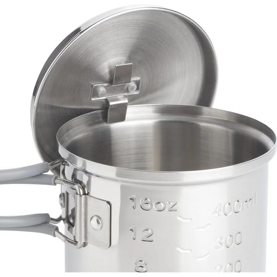 Juego de cocina al aire libre Esbit 585 ml acero inoxidable