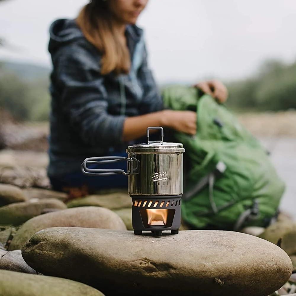 Juego de cocina al aire libre Esbit 585 ml acero inoxidable