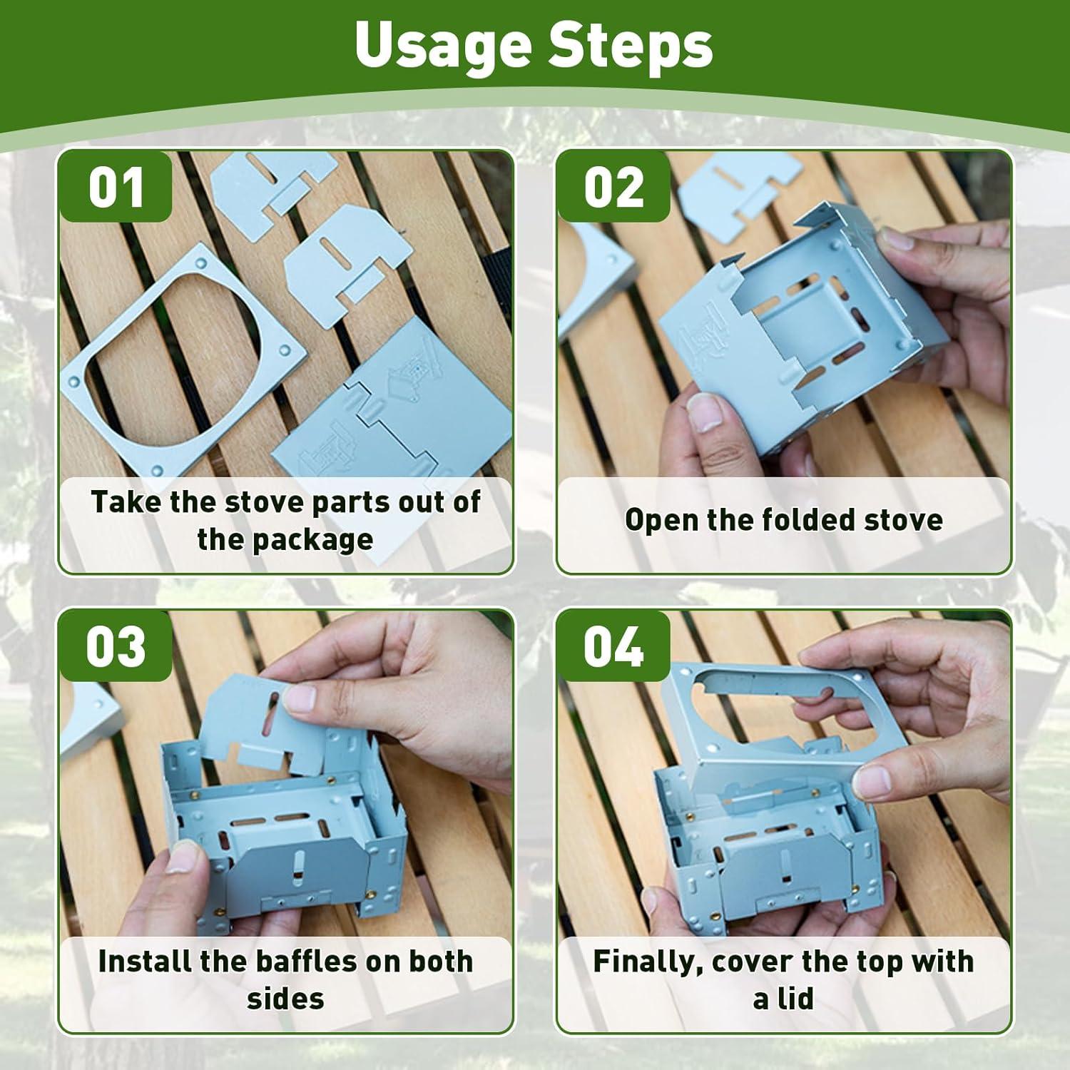 Estufa de Campamento Plegable ETIAL 9.9x8x1.5cm Ultraligera