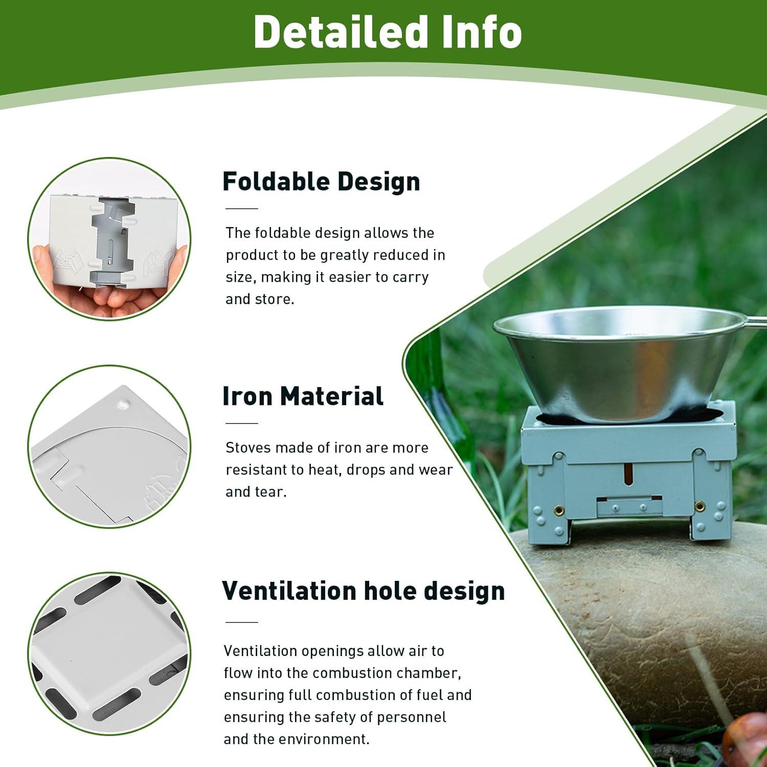 Estufa de Campamento Plegable ETIAL 9.9x8x1.5cm Ultraligera