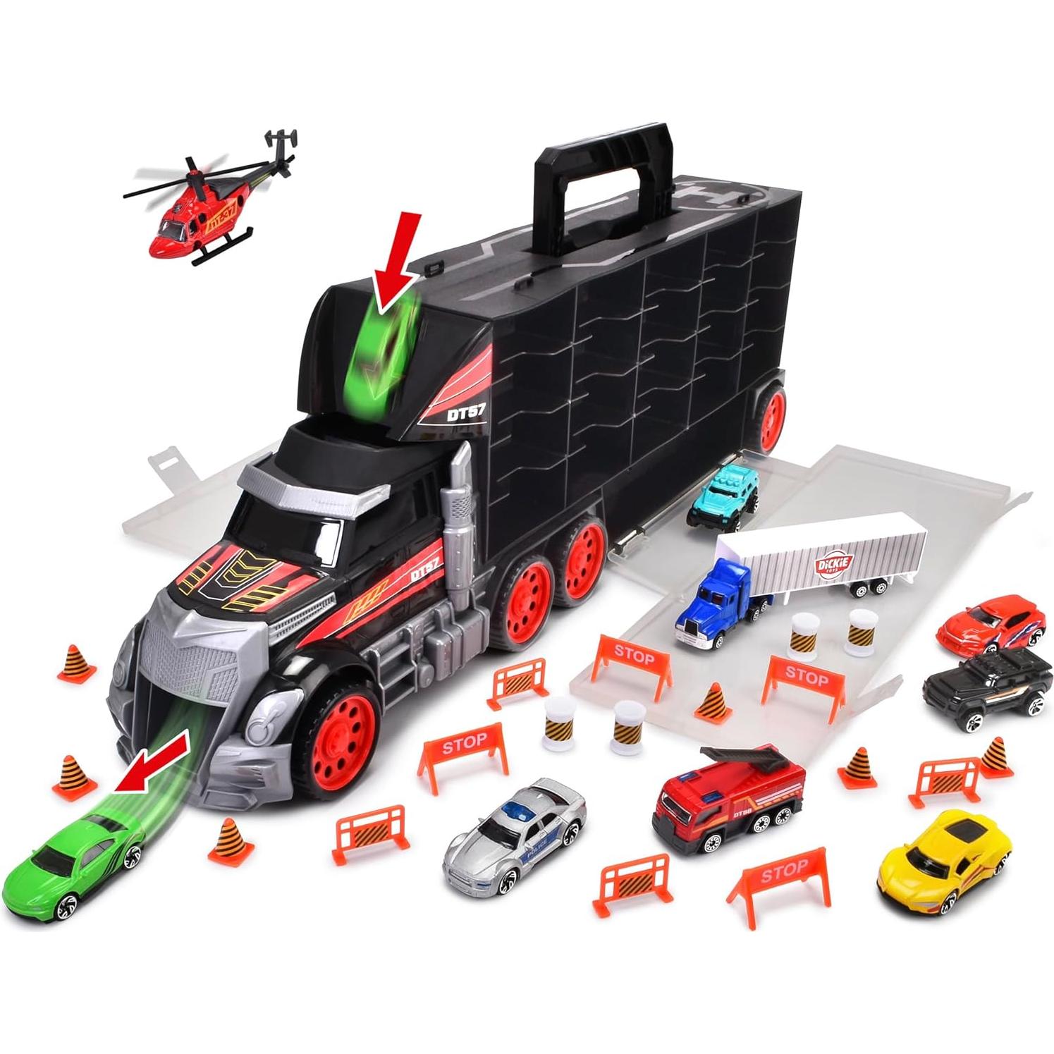 Estuche de Transporte Dickie Toys para 42 Coches y Helicóptero