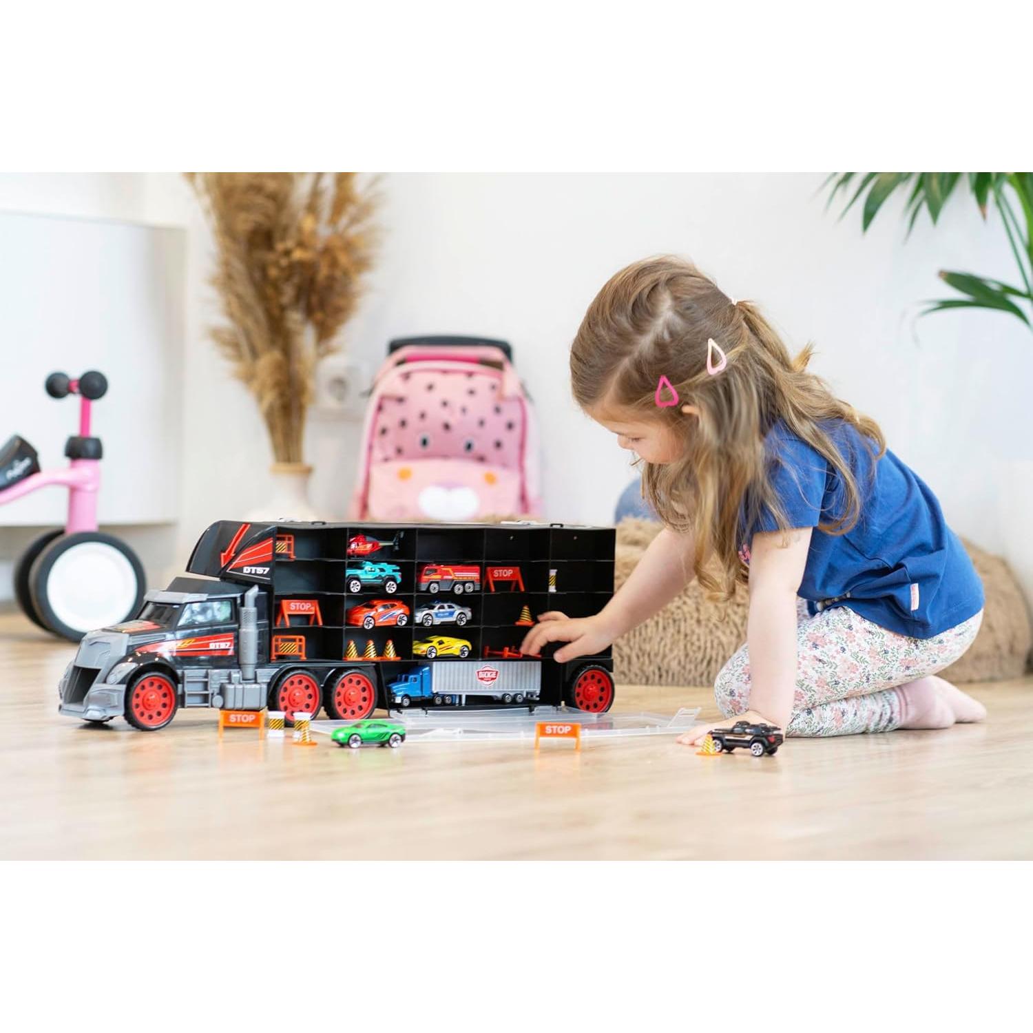 Estuche de Transporte Dickie Toys para 42 Coches y Helicóptero