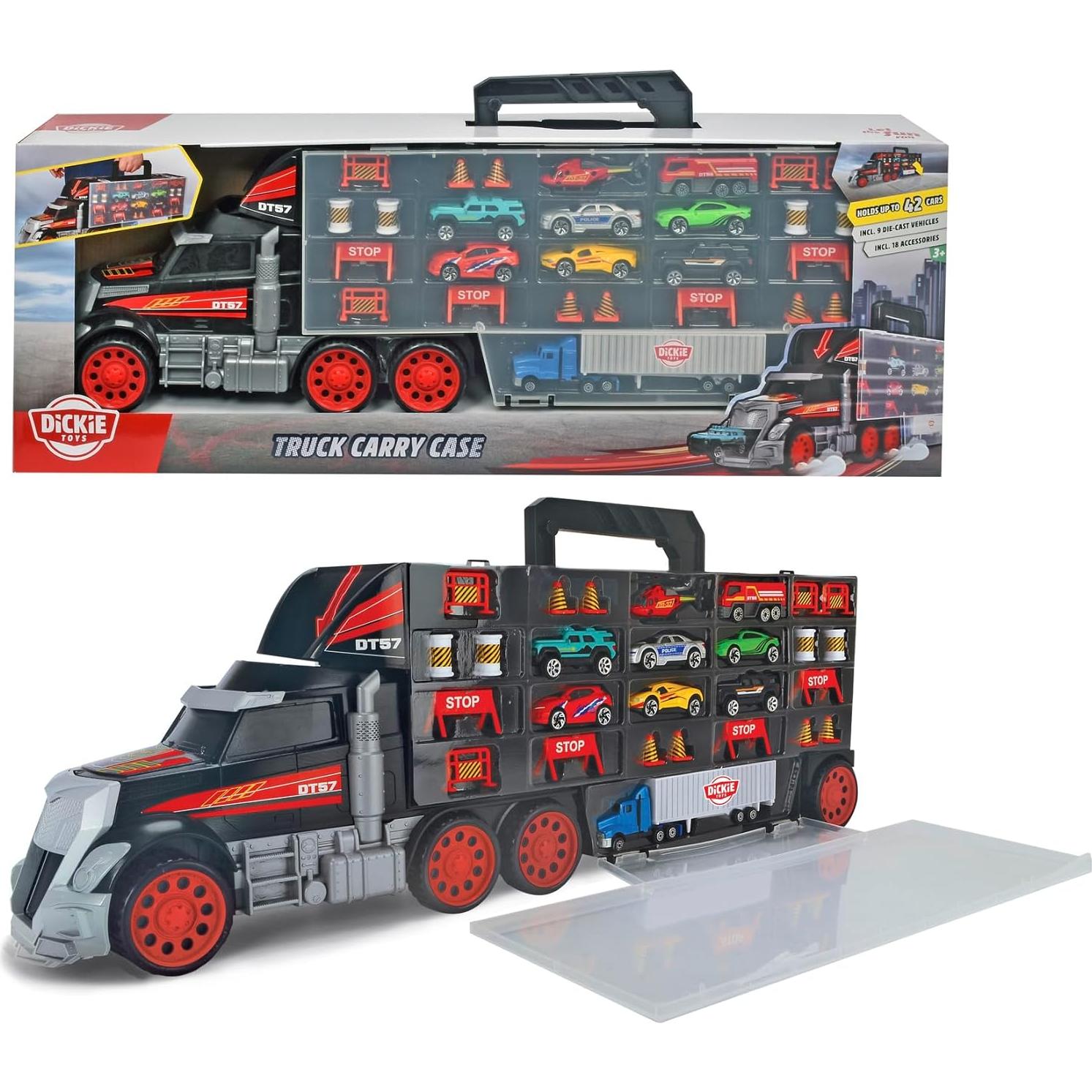 Estuche de Transporte Dickie Toys para 42 Coches y Helicóptero