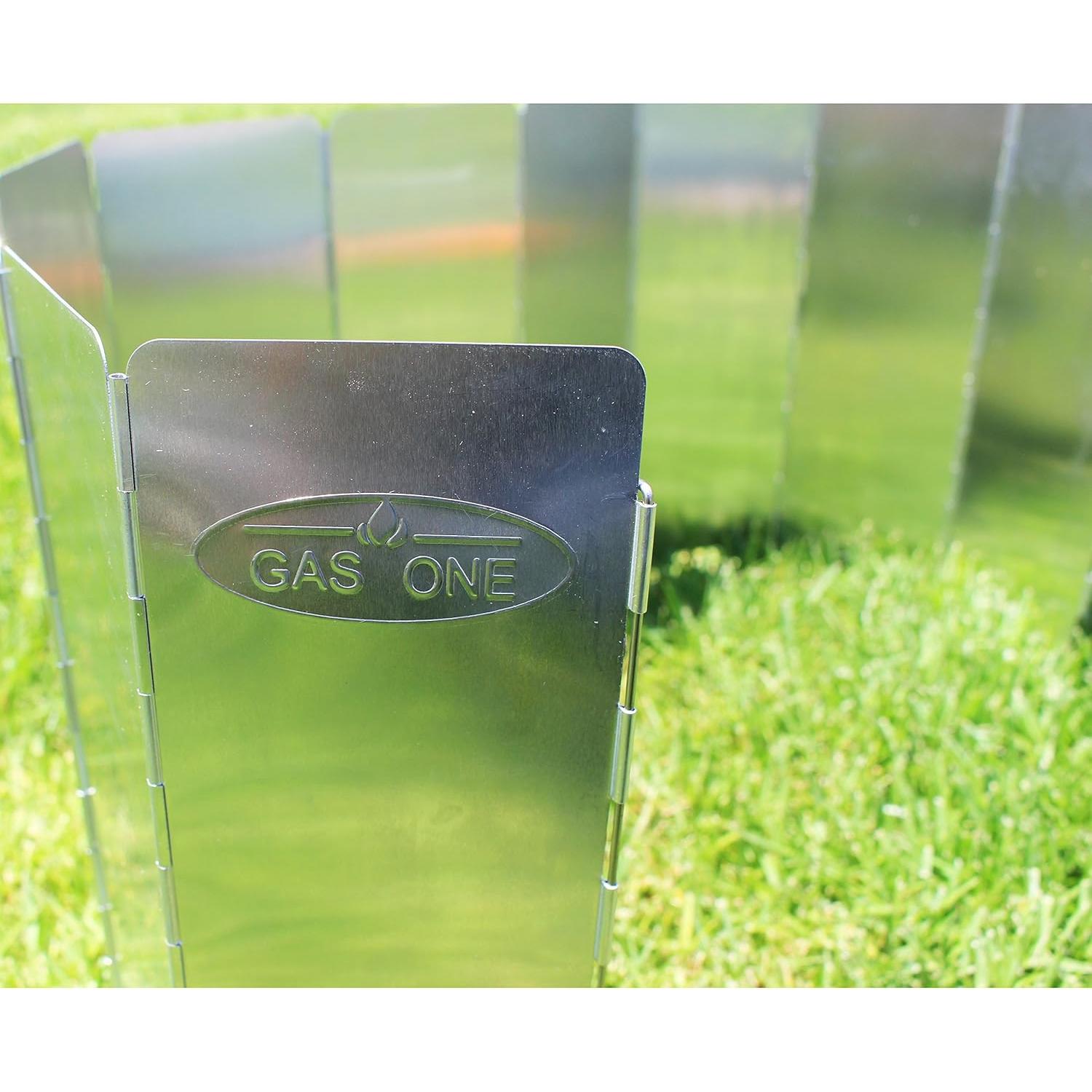 Pantalla contra el viento Gas One de aluminio 10 placas 85.1x24cm