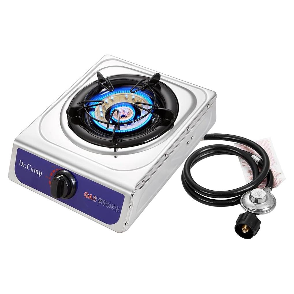 Estufa de Camping Dr.Camp 12000 BTU Acero Inoxidable Automática