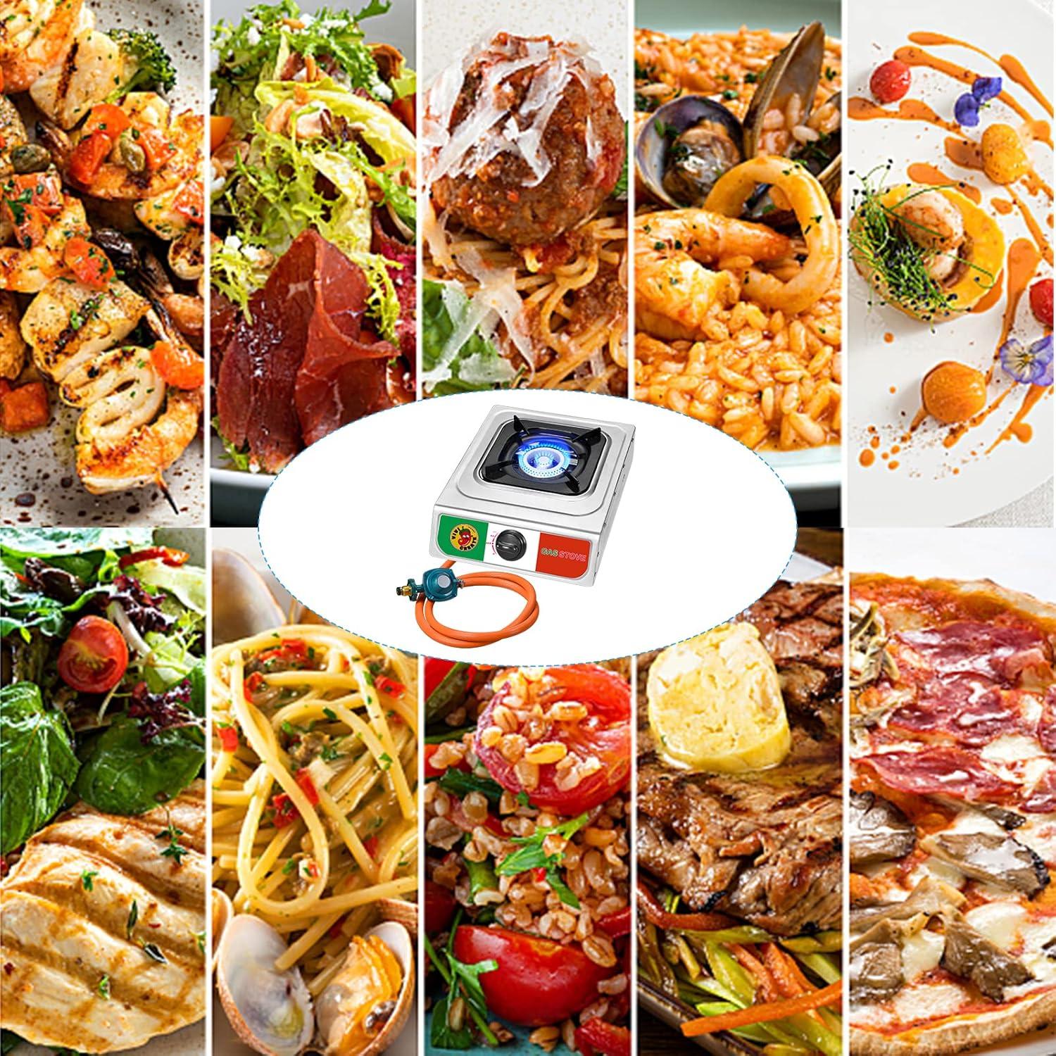 Estufa de Gas Vivicreate 10000 BTU Portátil Acero Inoxidable