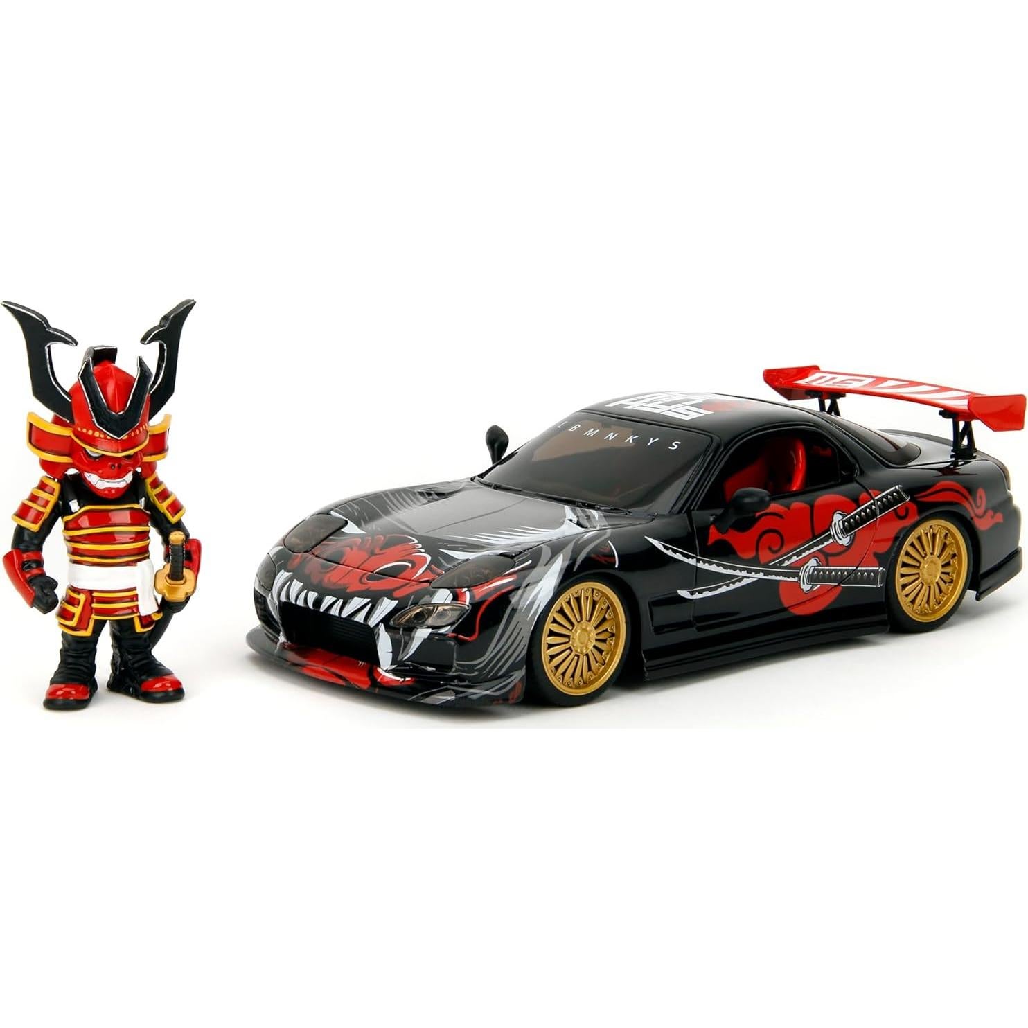 Jada Toys Mazda RX-7 1993 con figura Saru - 1:24 metal