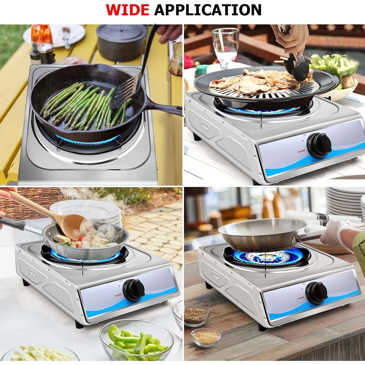 Cocina de Gas Portátil FORIMO 1 Quemador Acero Inoxidable 2.9 kW