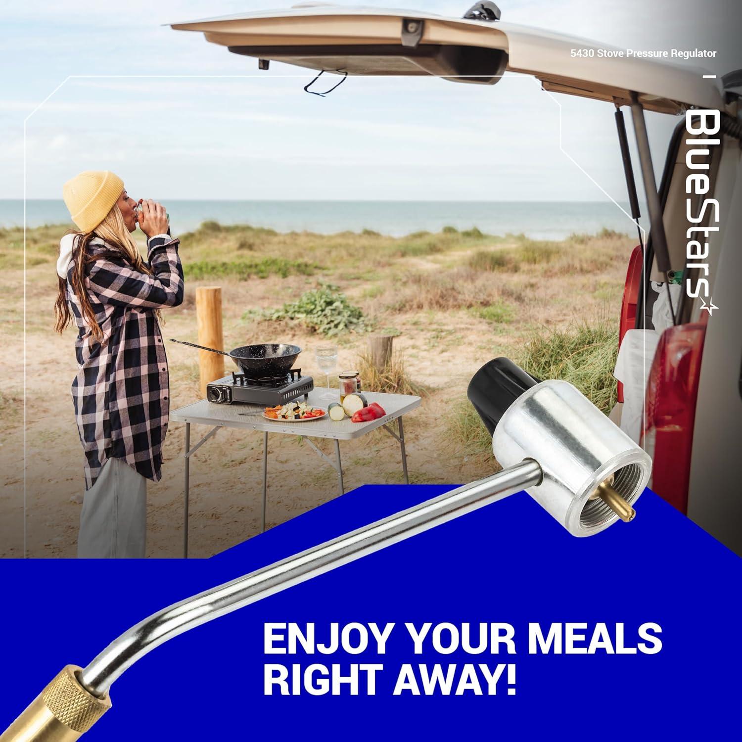 Upgraded 5430 Gas Stove Pressure Regulator Replacement for Coleman Propane Stoves Grills, Fold N Go Stove Accessories - Maintains Stable LP Gas Flow, NOT Compatible with Roadtrip LXE Grills