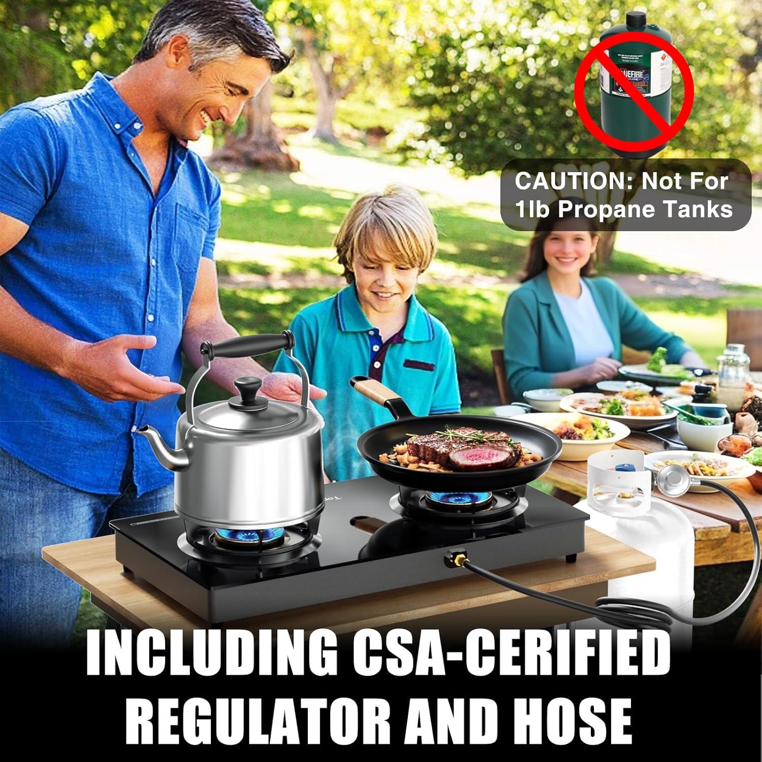 Estufa de Gas Propano 2 Quemadores TopFleme 27,200 BTU