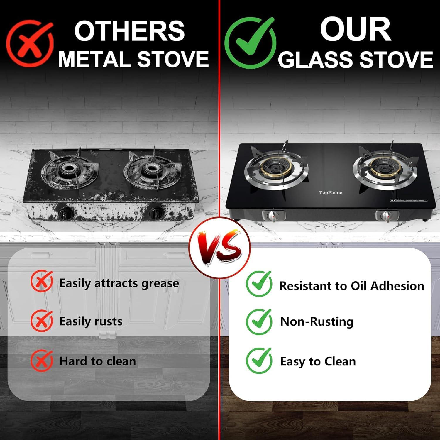 Estufa de Gas Propano 2 Quemadores TopFleme 27,200 BTU