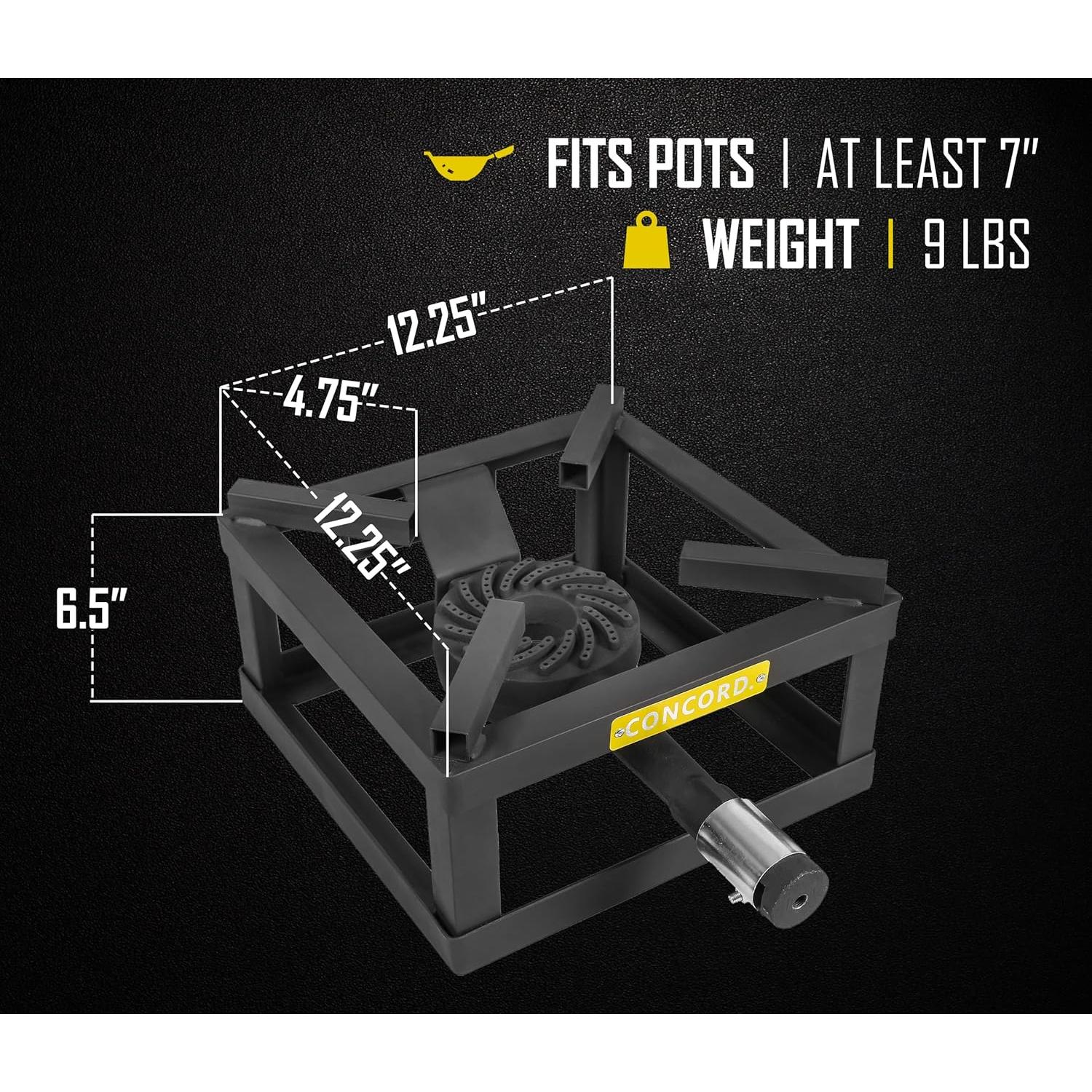 Quemador de Propano Concord 100,000 BTU 12" para Camping