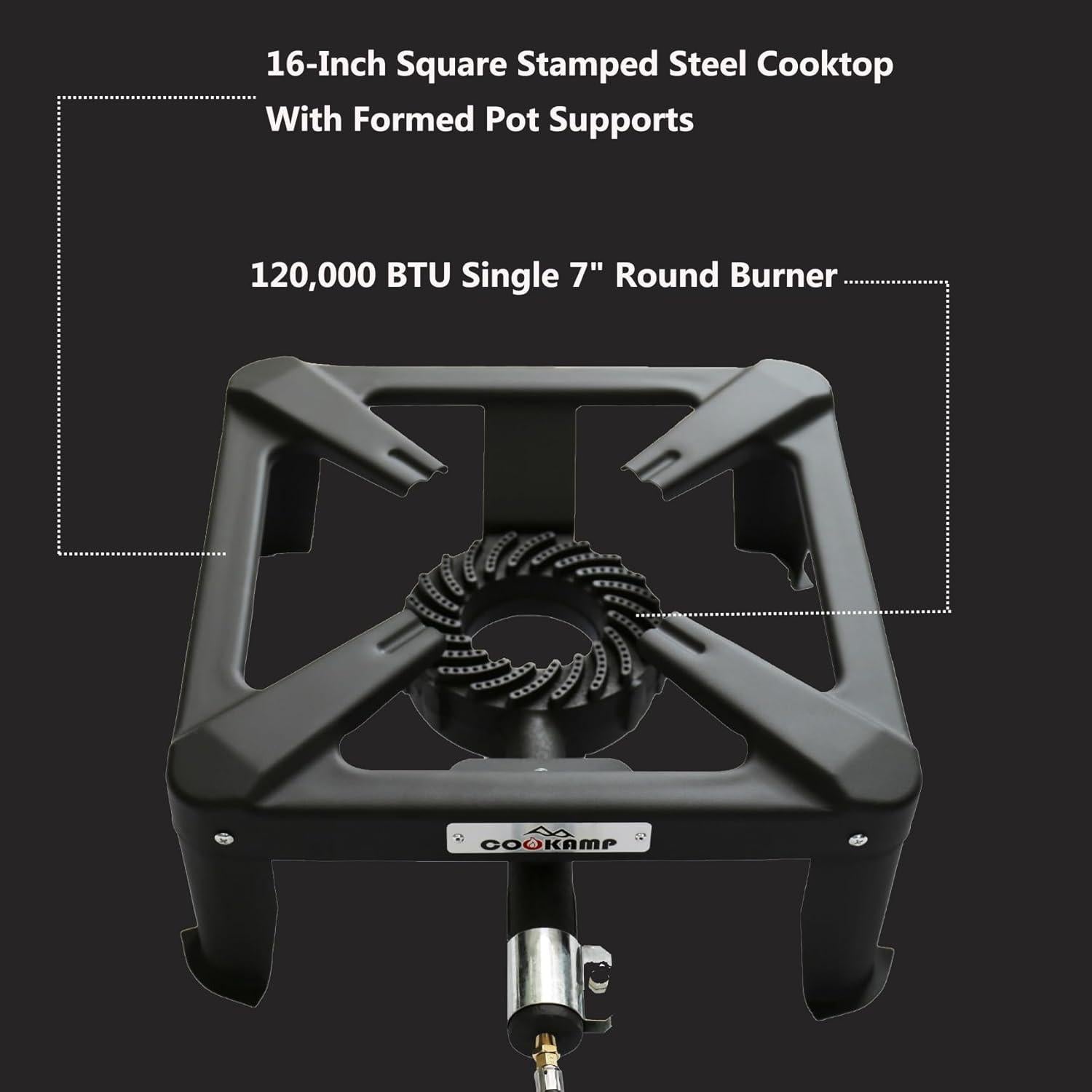 Quemador de Propano COOKAMP SA1730 120,000 BTU 16" Acero