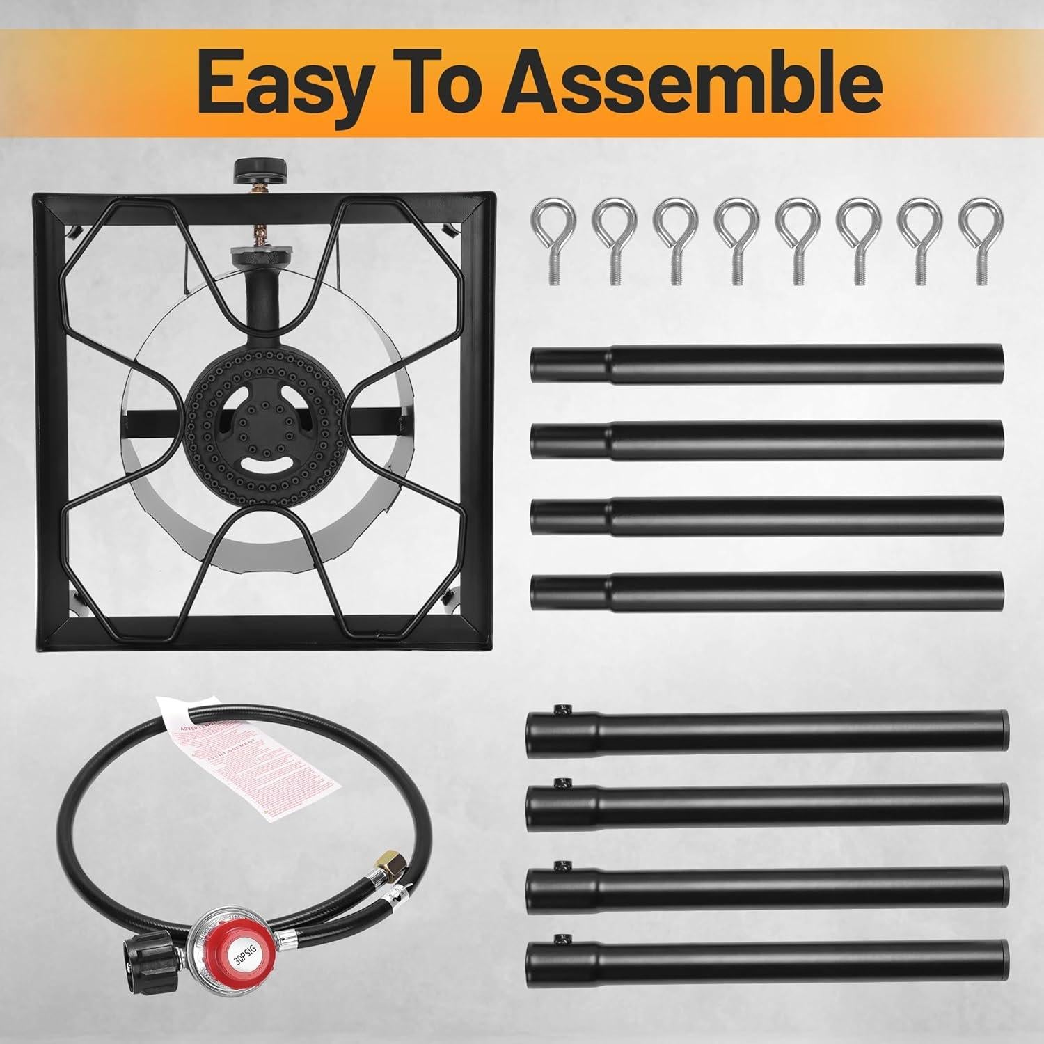 Estufa de Camping FSUON 130000 BTU Propano 1 Quemador Ajustable