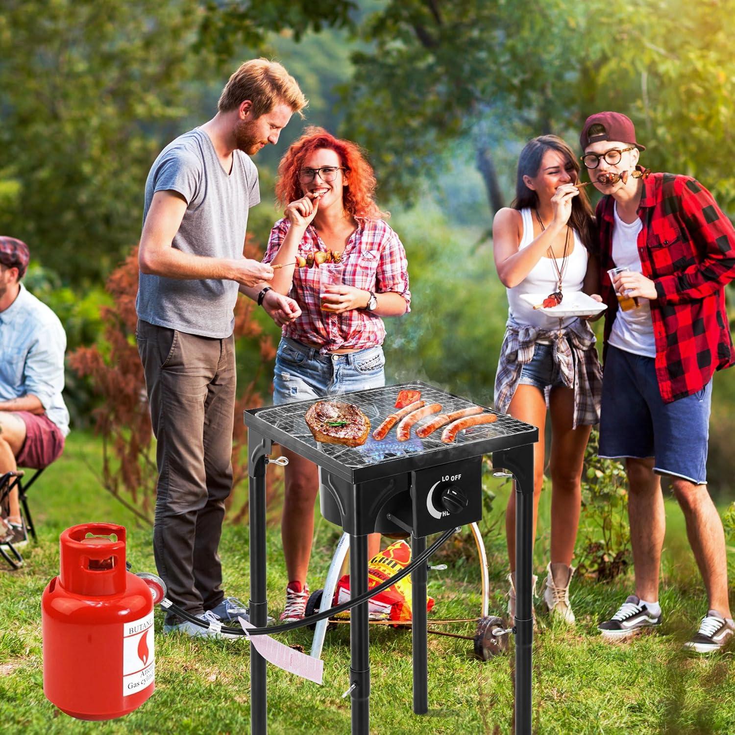 Estufa de Camping FSUON 130000 BTU Propano 1 Quemador Ajustable