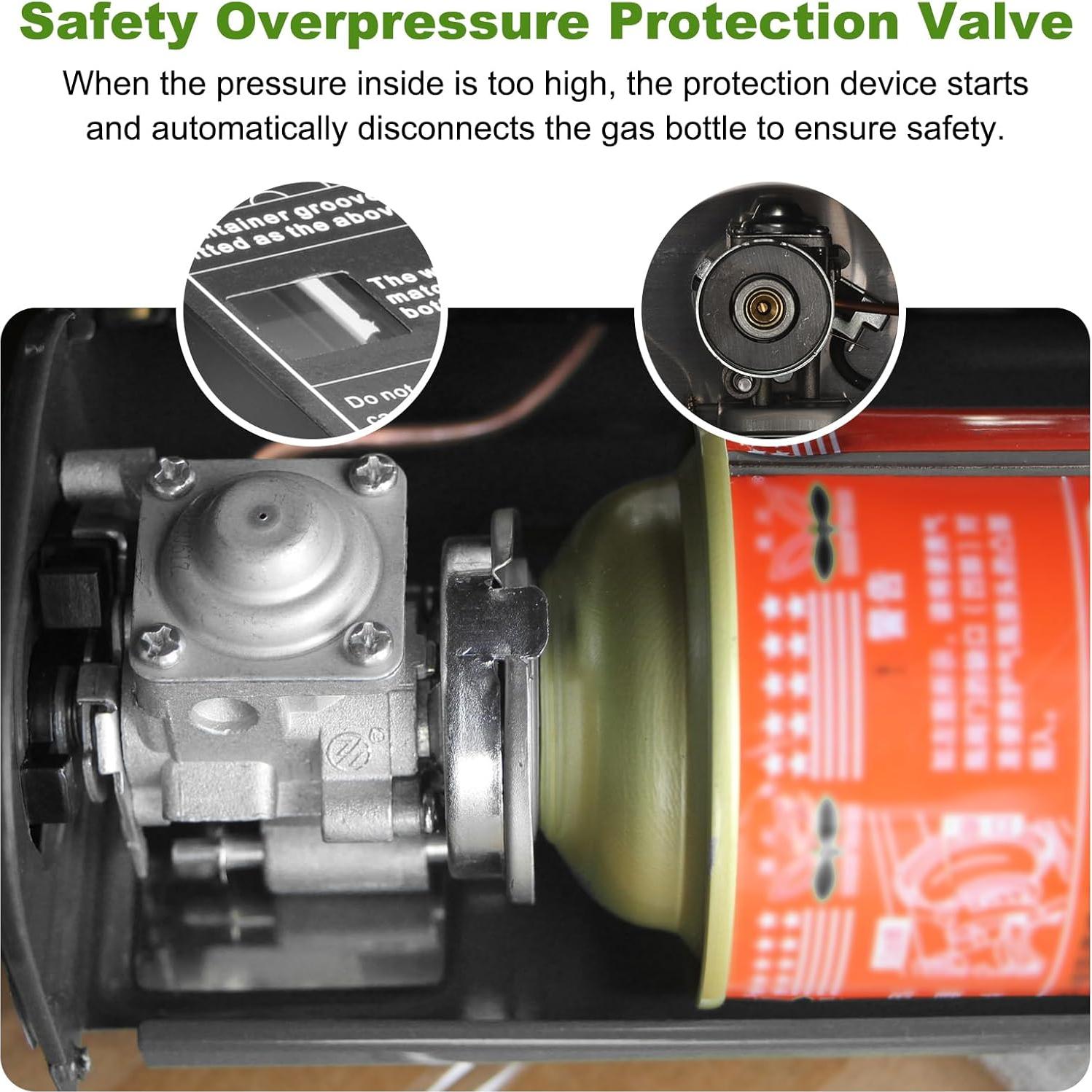 Estufa de Gas Portátil Mozodawn 12000 BTU con Estuche